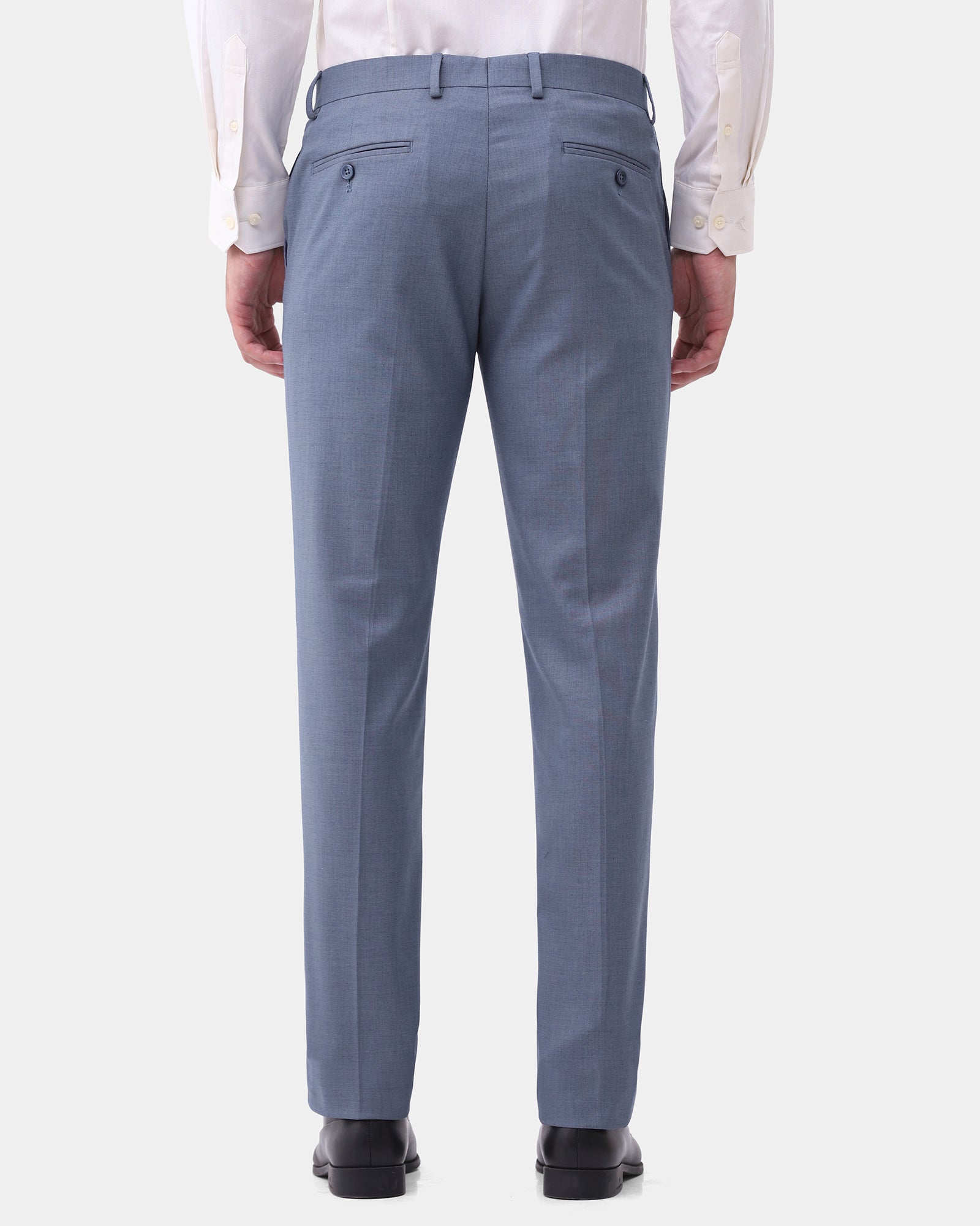 Blue Textured Trouser - Omro