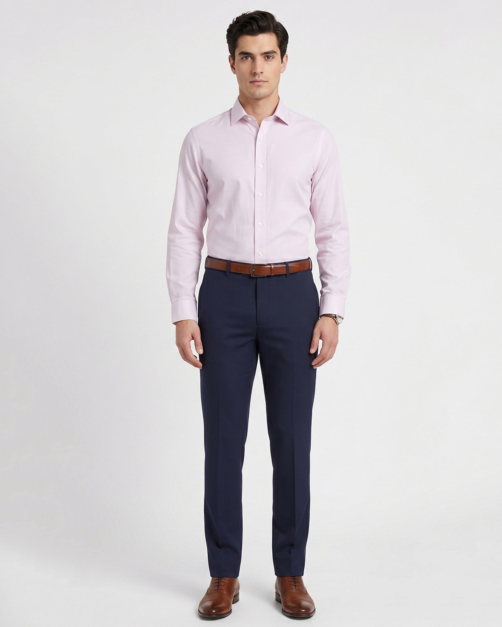 Blue Textured Trouser - Taeh