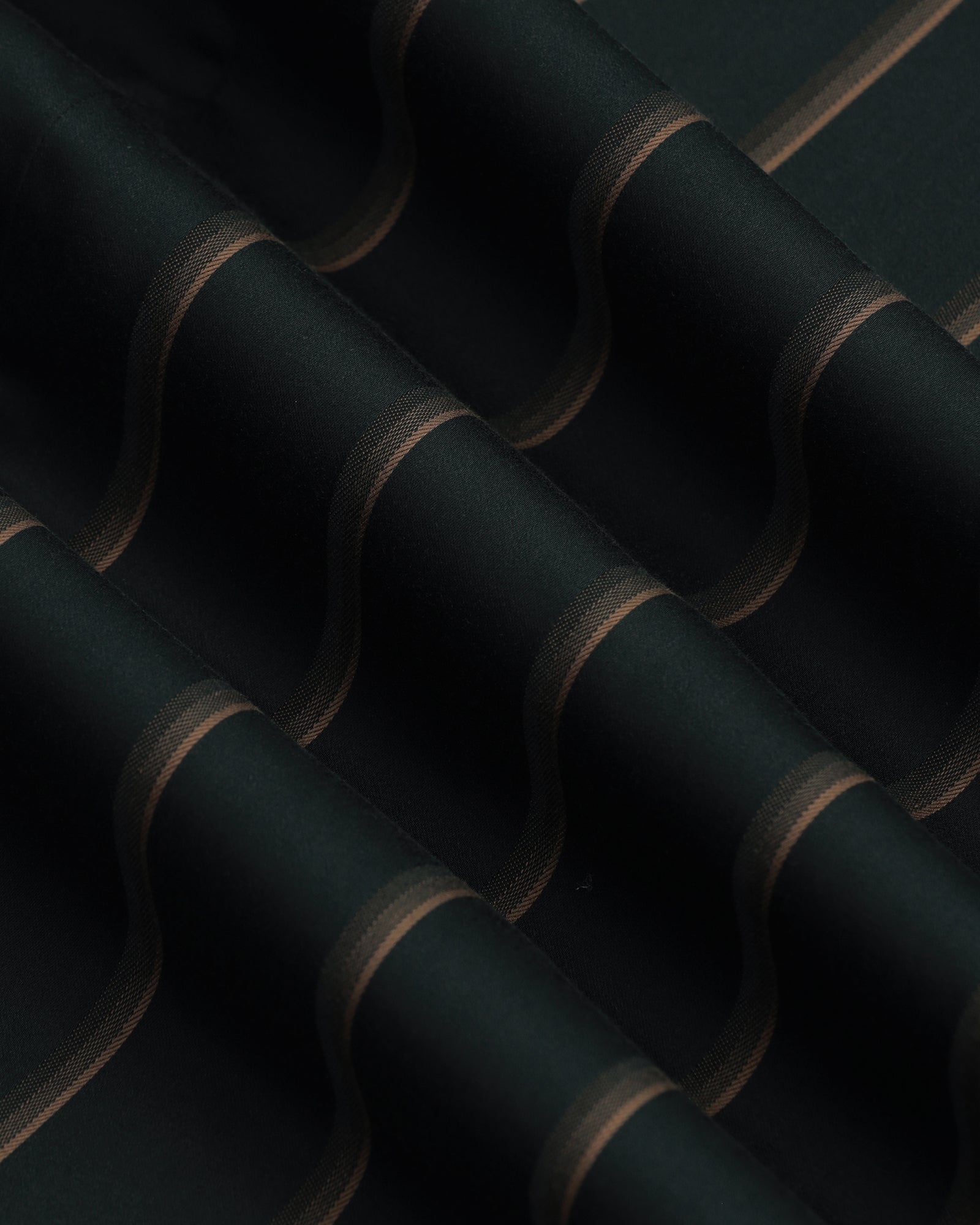 Bottle Green Stripe Shirt - Simon