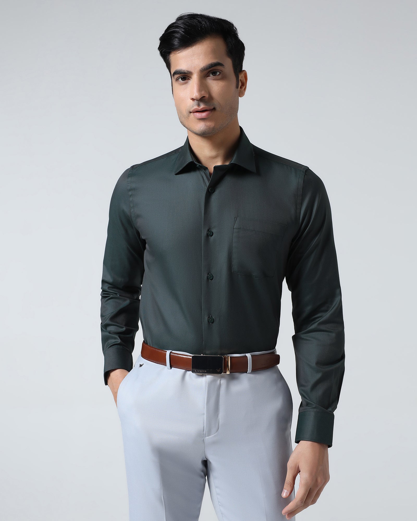 Plum Textured Shirt - Magnus