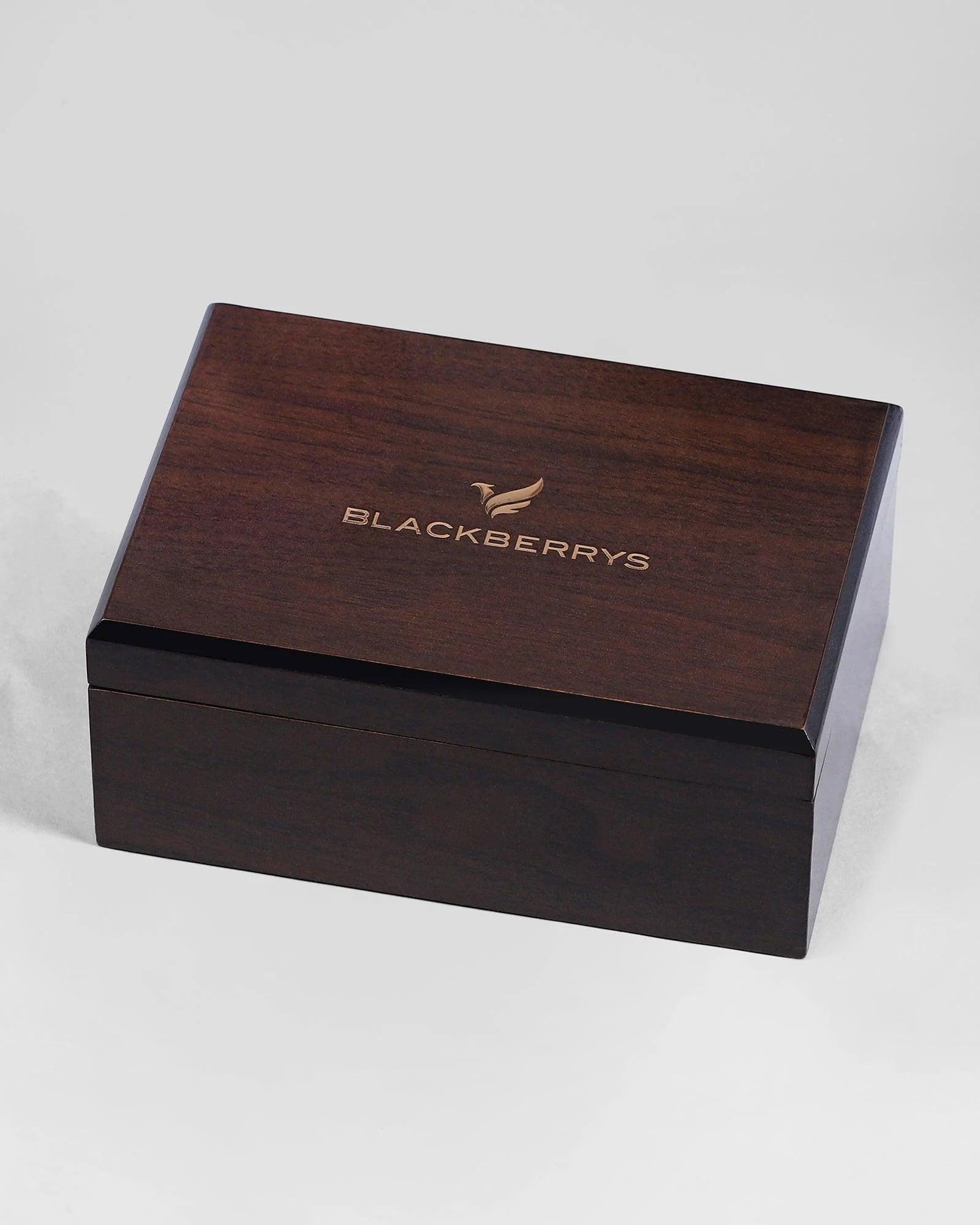 Boxed Combo Printed Tie With Pocket Square And Cufflink In Purple - Taran - Blackberrys