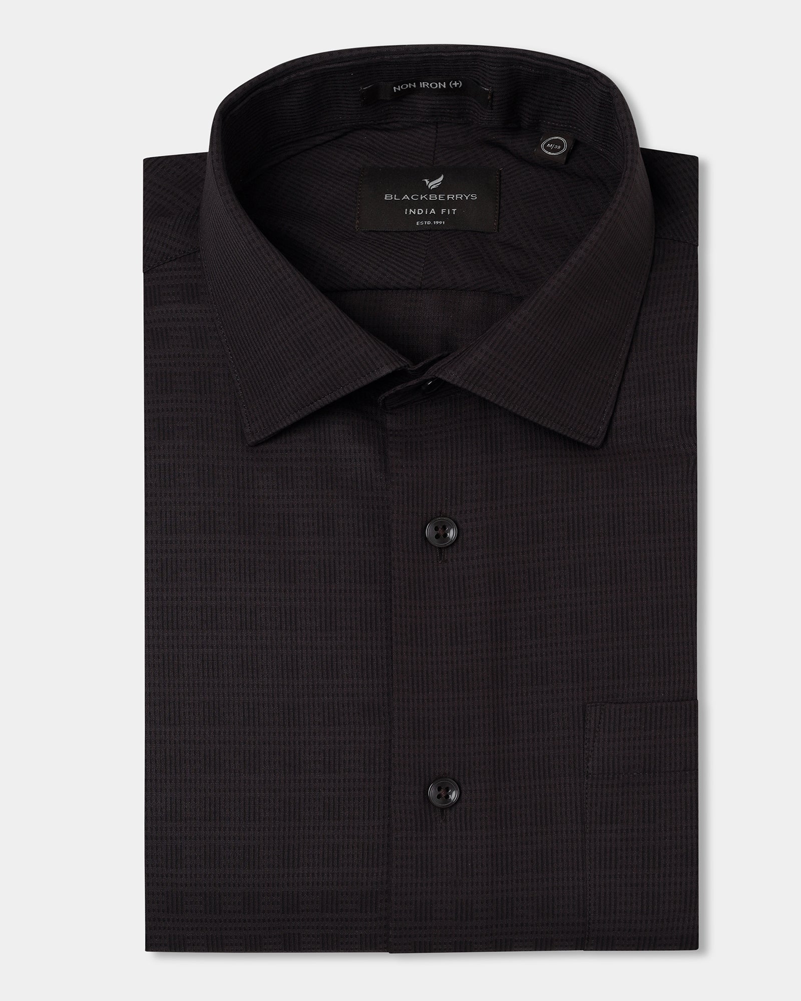 Brown Non Iron Textured Shirt - Reform E