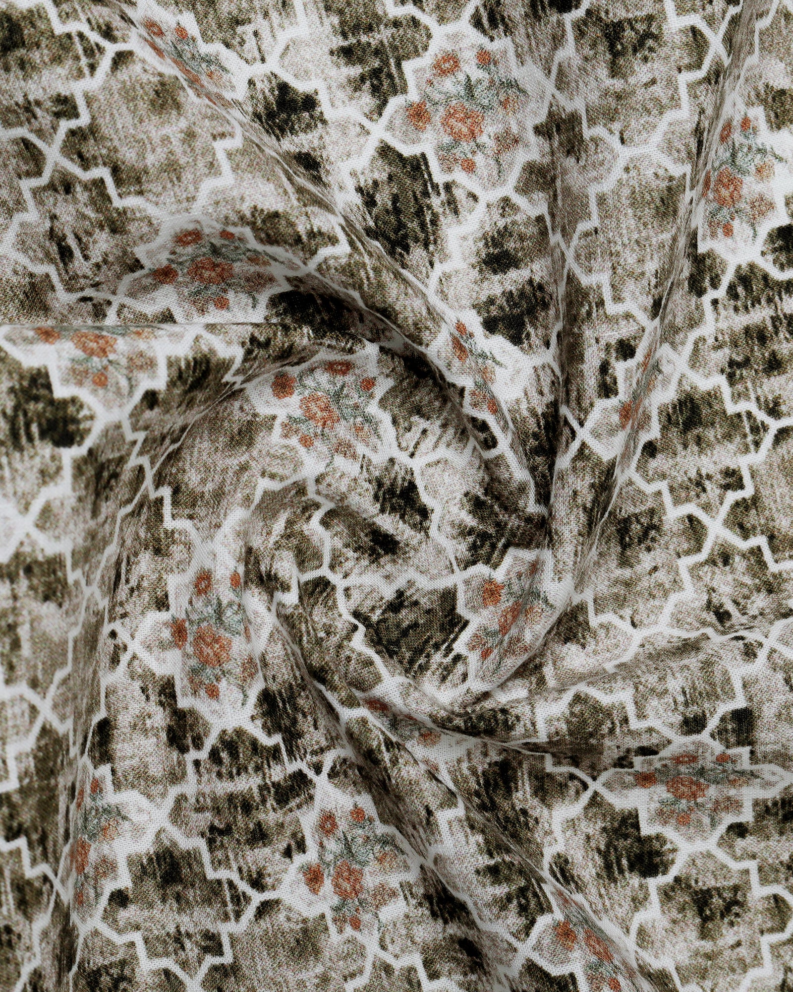 Brown Half Sleeve Printed Shirt - Melod