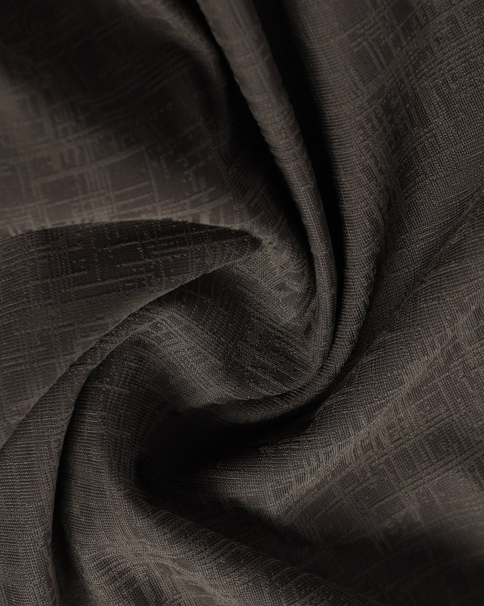 Brown Half Sleeve TechPro Jacquard Shirt - Cruise