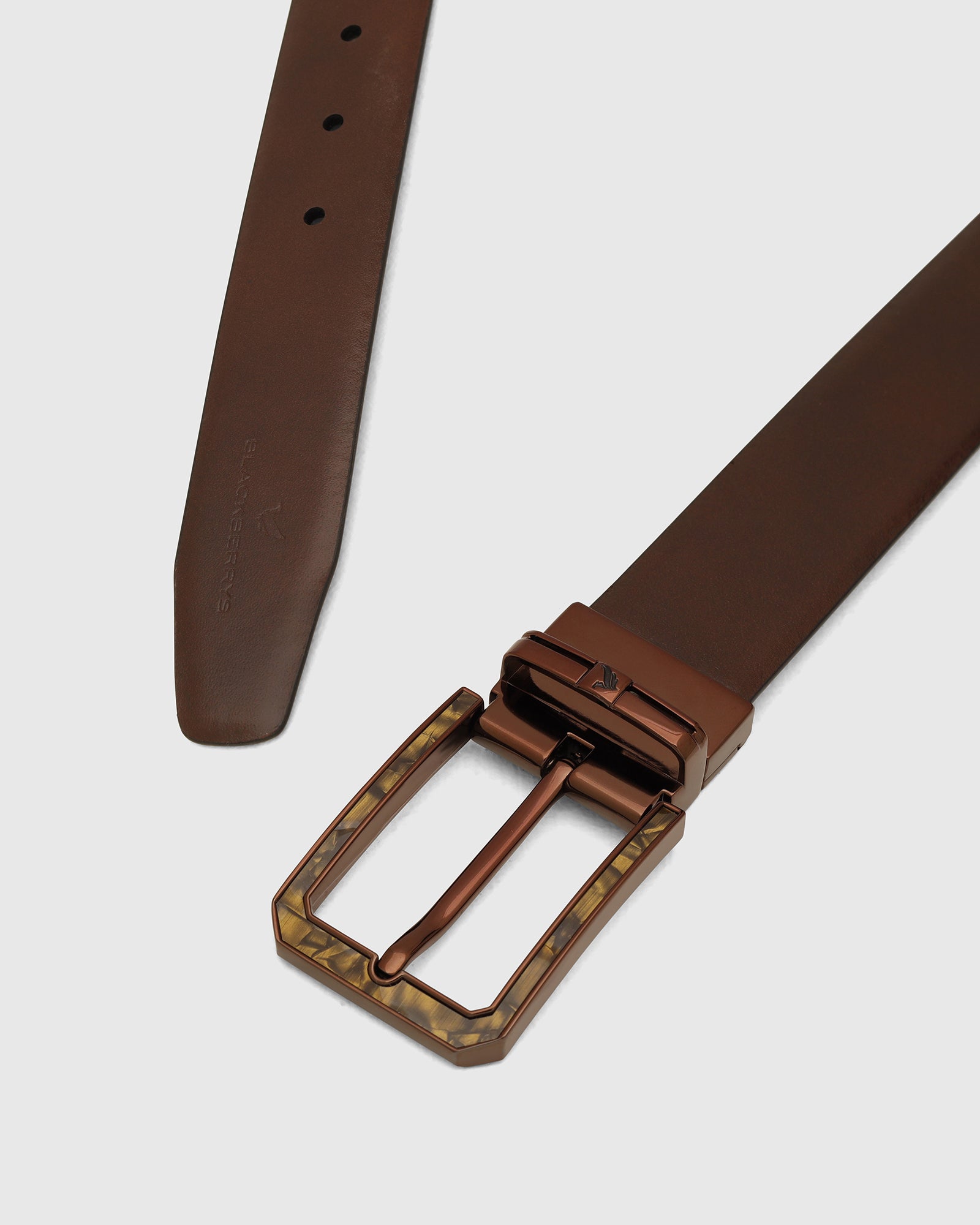 Leather Revesible Brown & Black Solid Belt - Washington