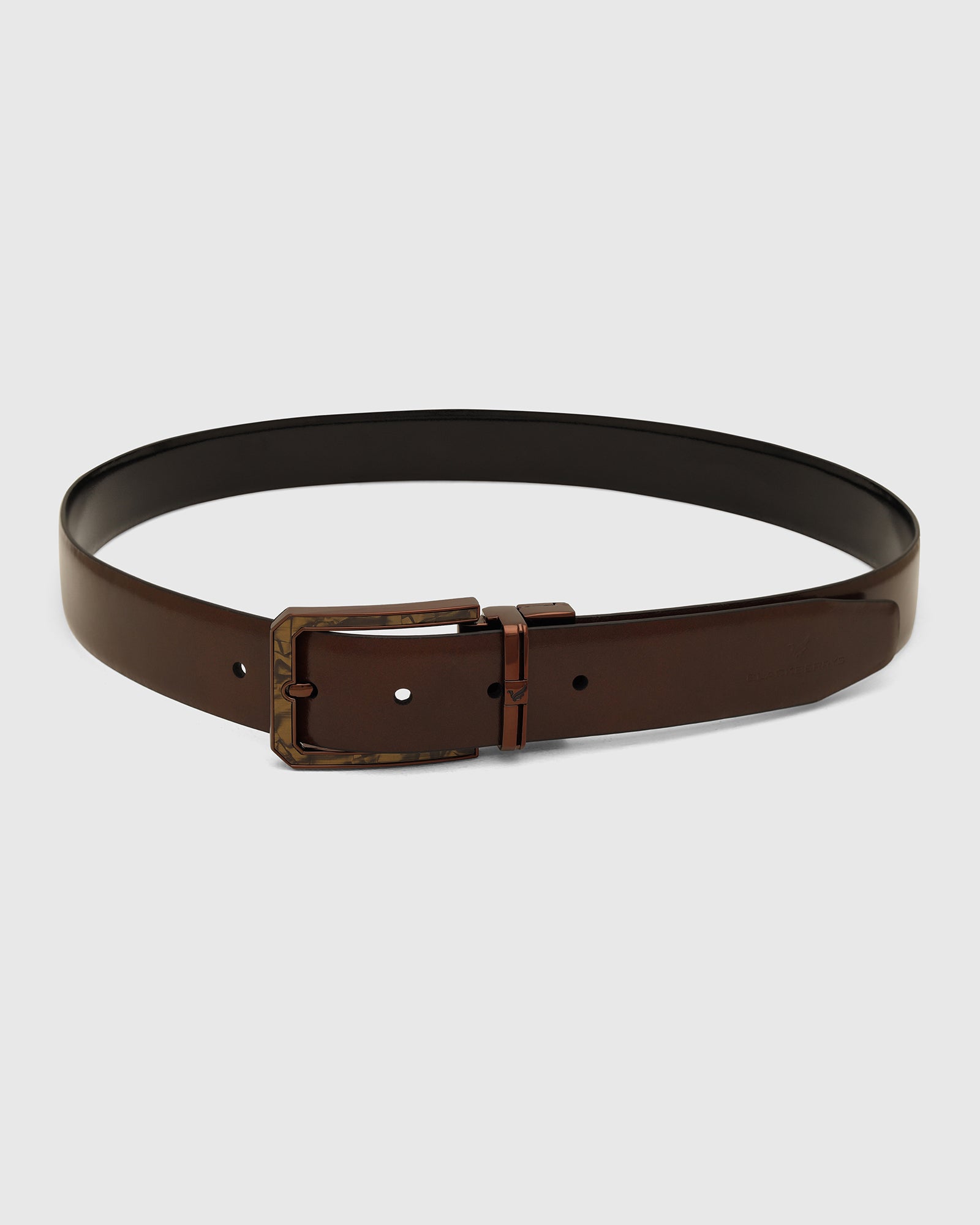 Leather Revesible Brown & Black Solid Belt - Washington
