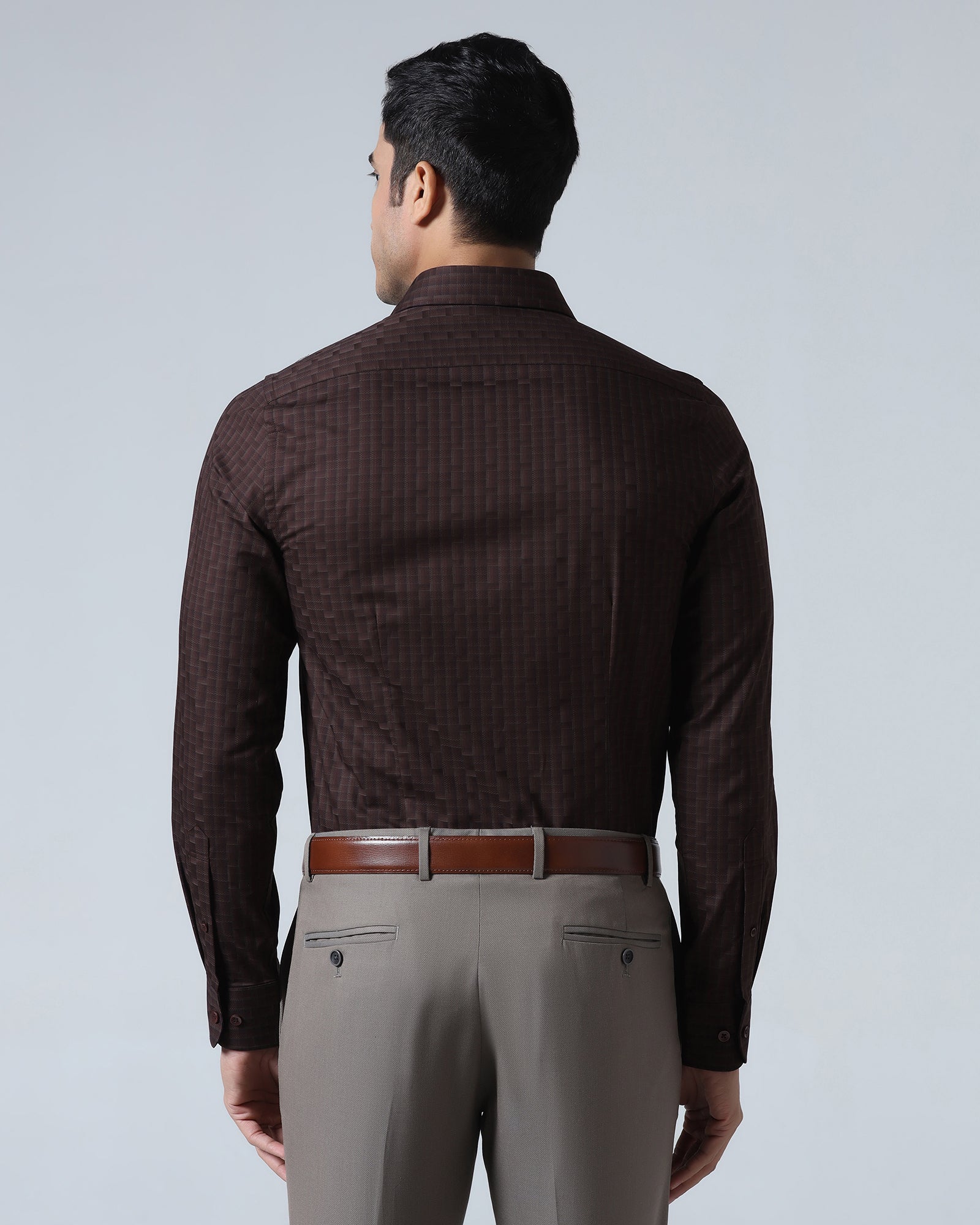 Brown Check Shirt - Echod