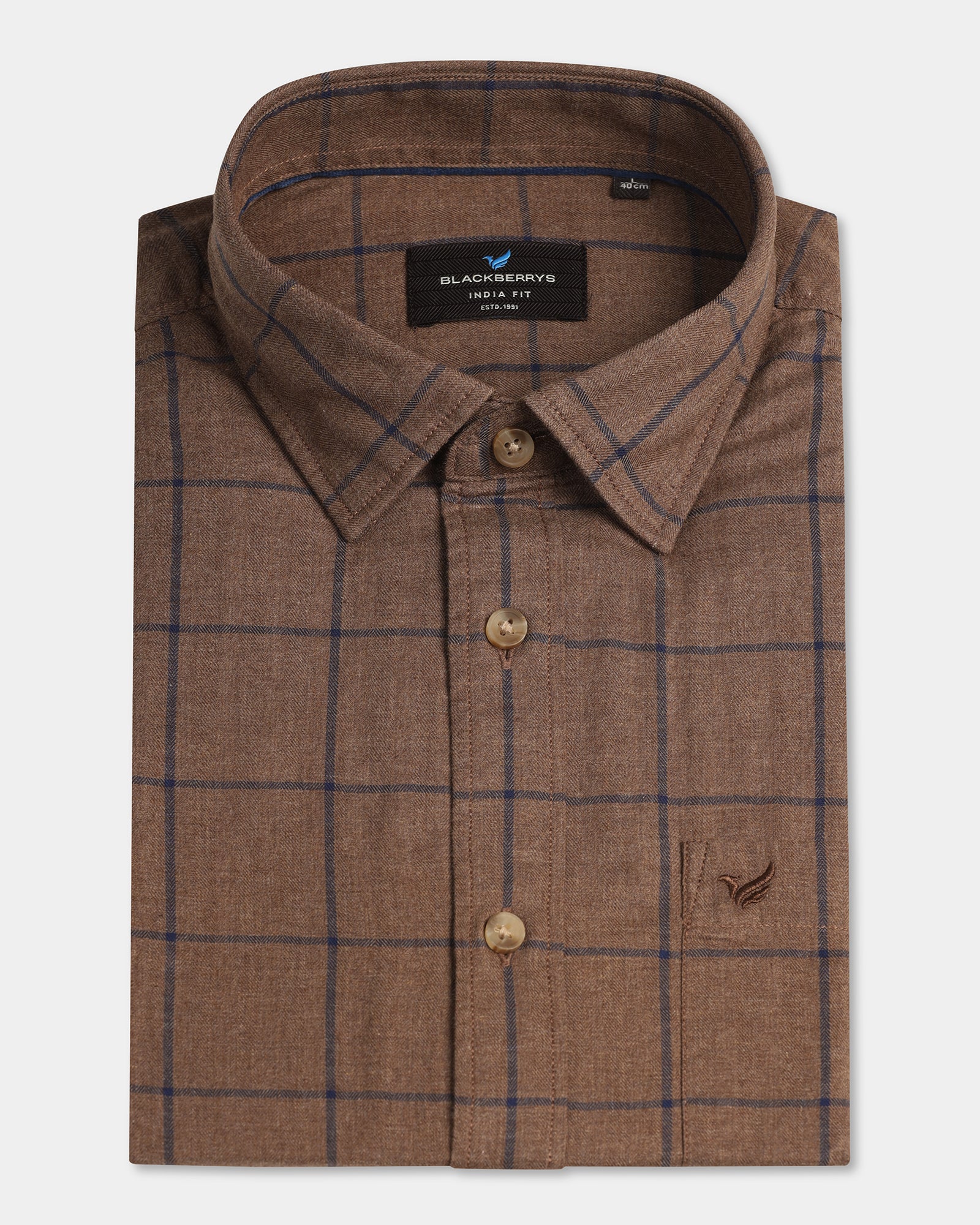 Brown Check Shirt - Wishk
