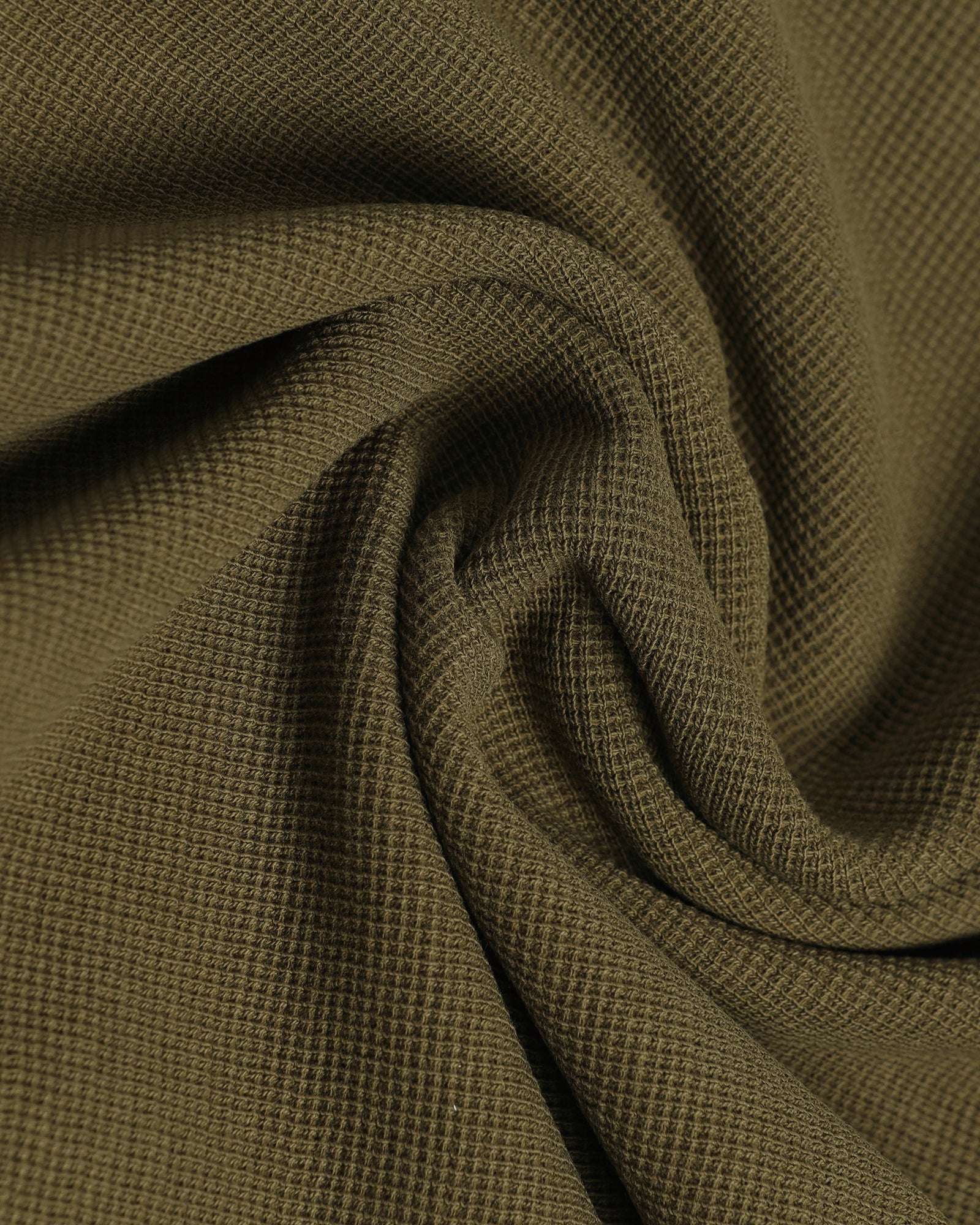 Brown Henley Collar Textured T-Shirt - Hann