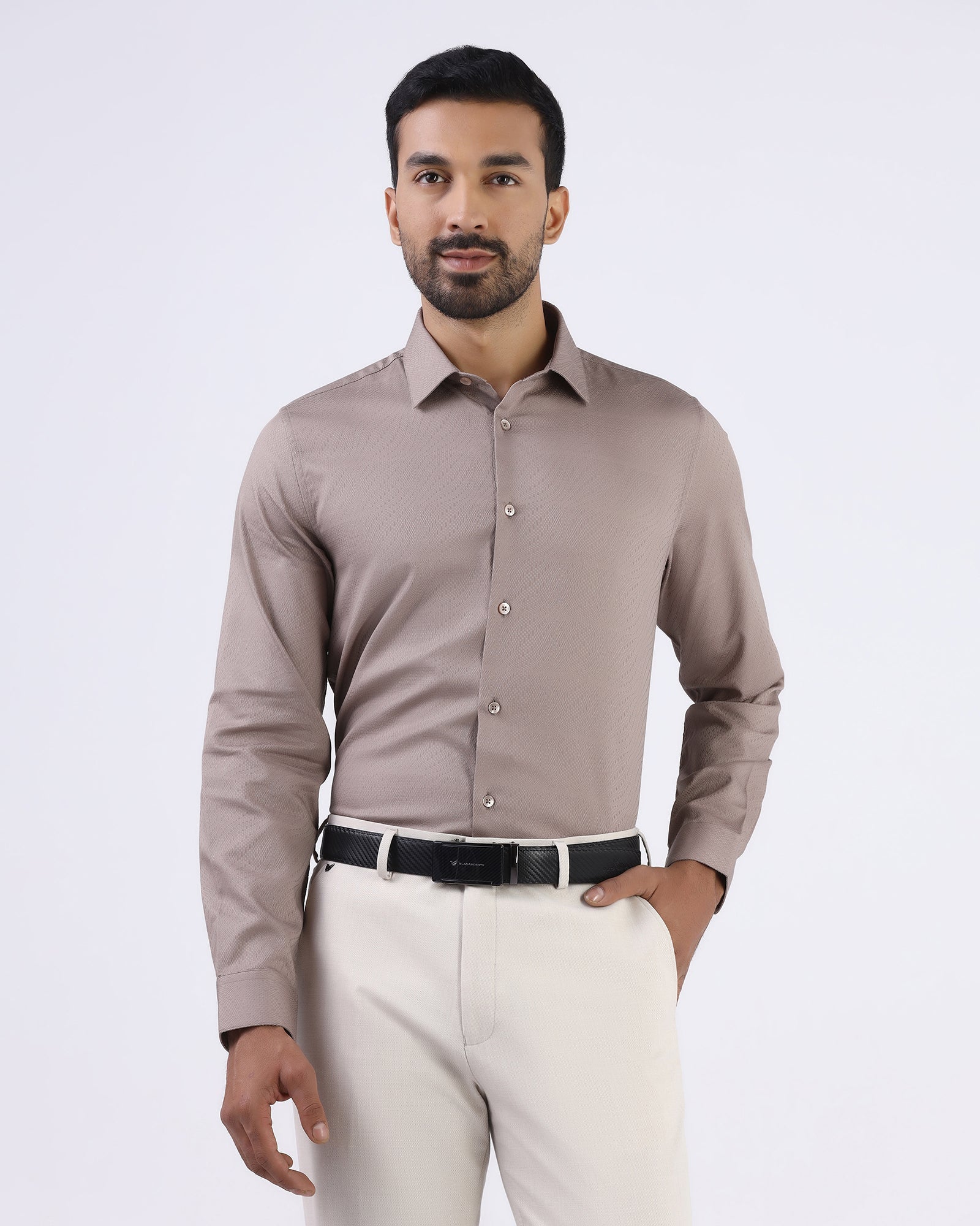 Brown Jacquard Shirt - Glanza