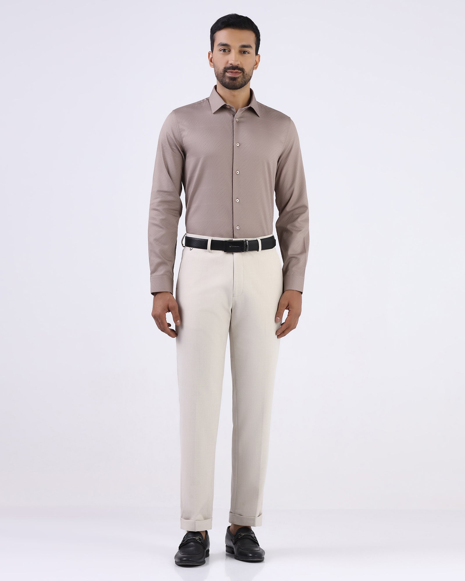 Brown Jacquard Shirt - Glanza