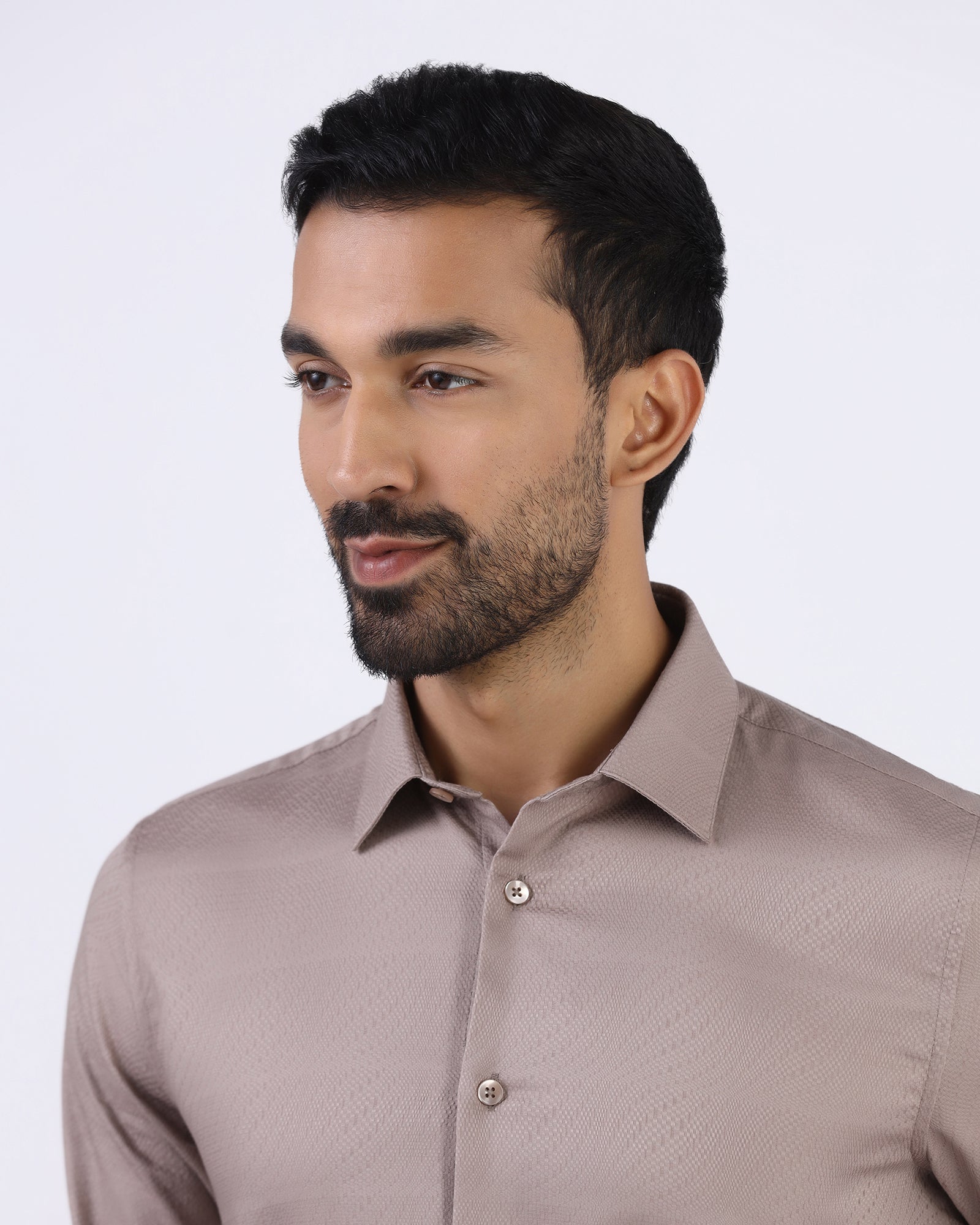 Brown Jacquard Shirt - Glanza