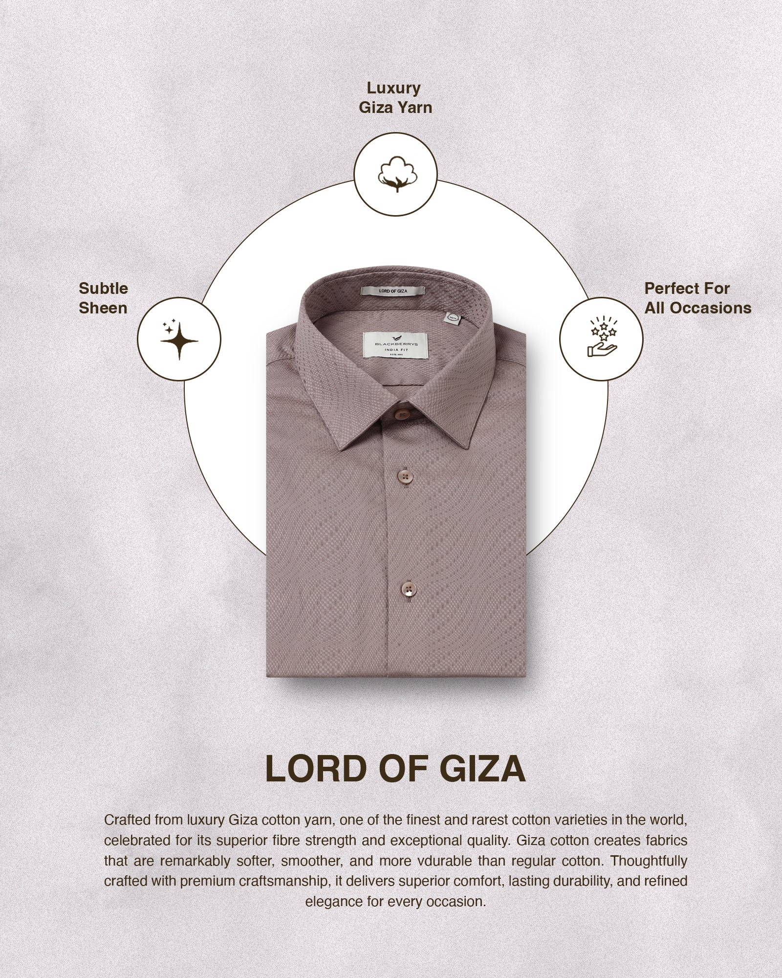 Brown Jacquard Shirt - Glanza