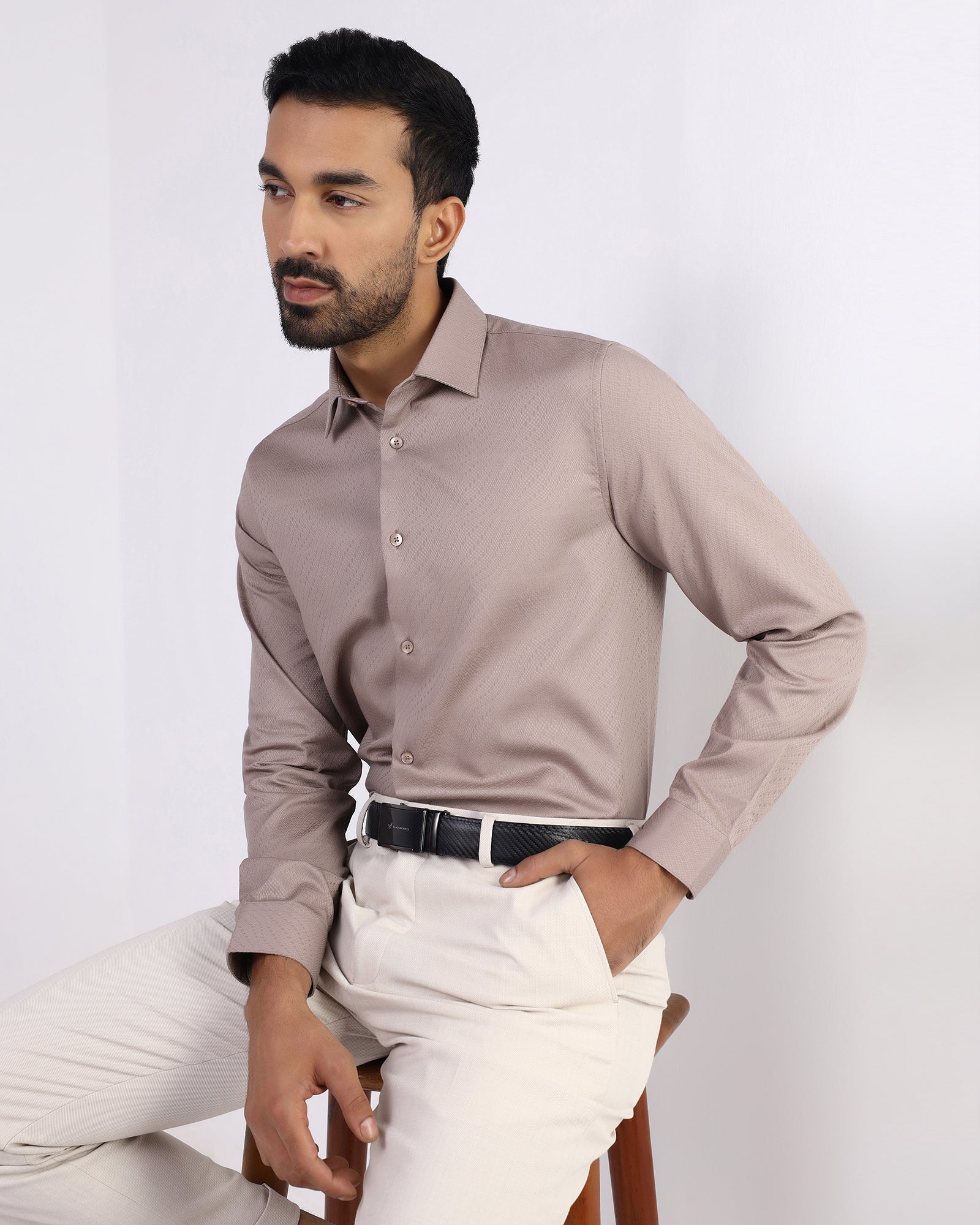 Brown Jacquard Shirt - Glanza