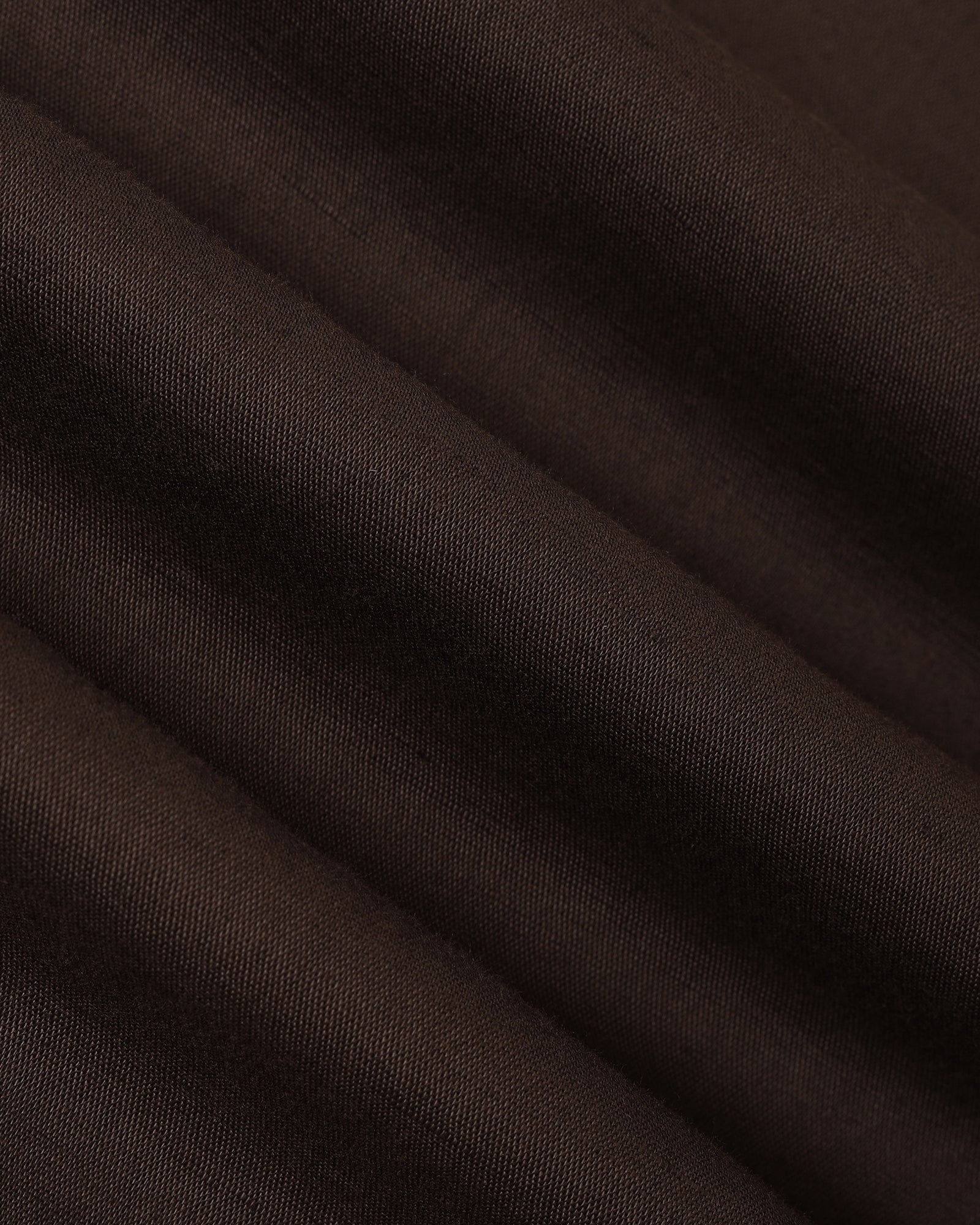 Brown Linen Solid Shirt - Cleo