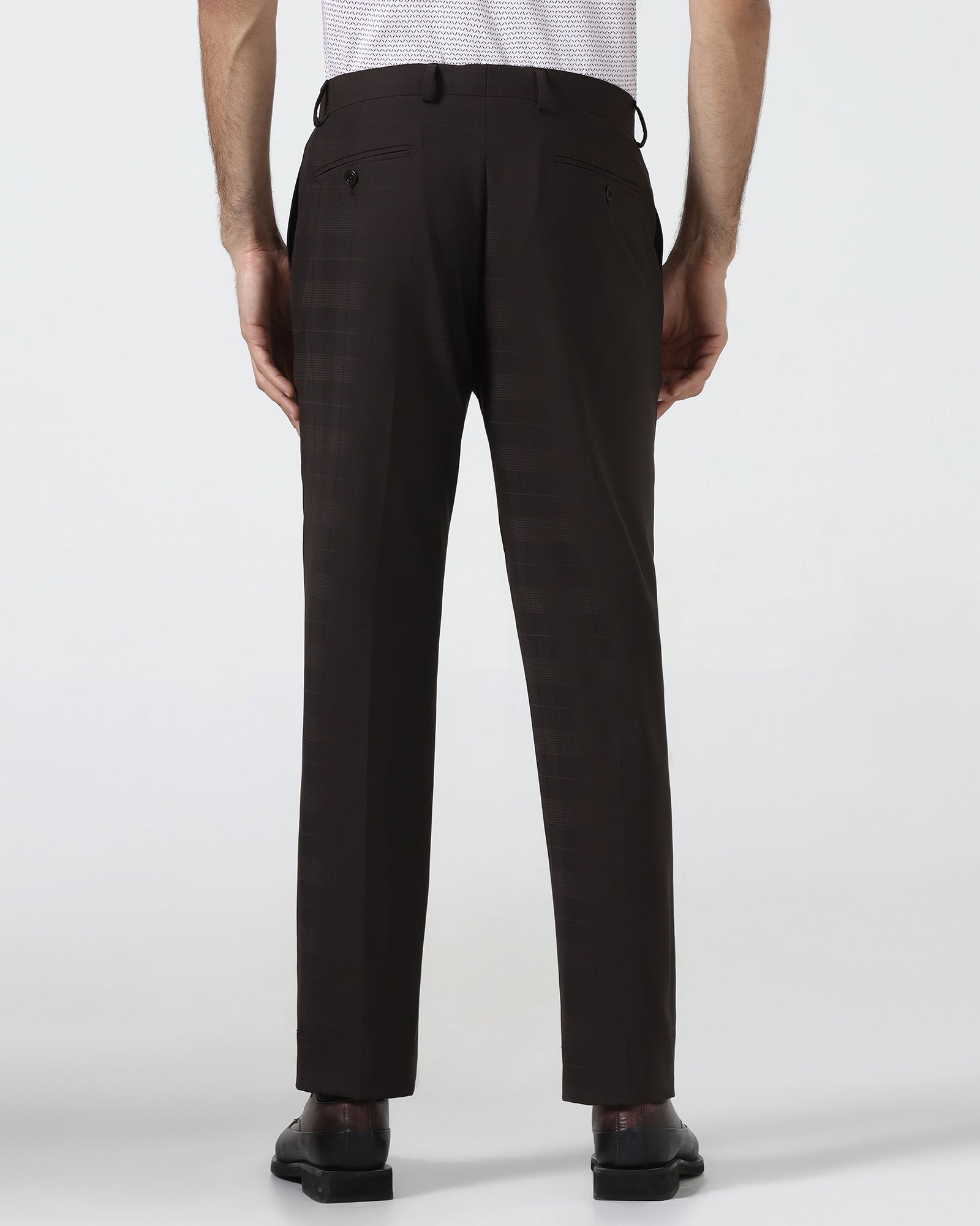 Brown Luxe Check Trouser - Kobel