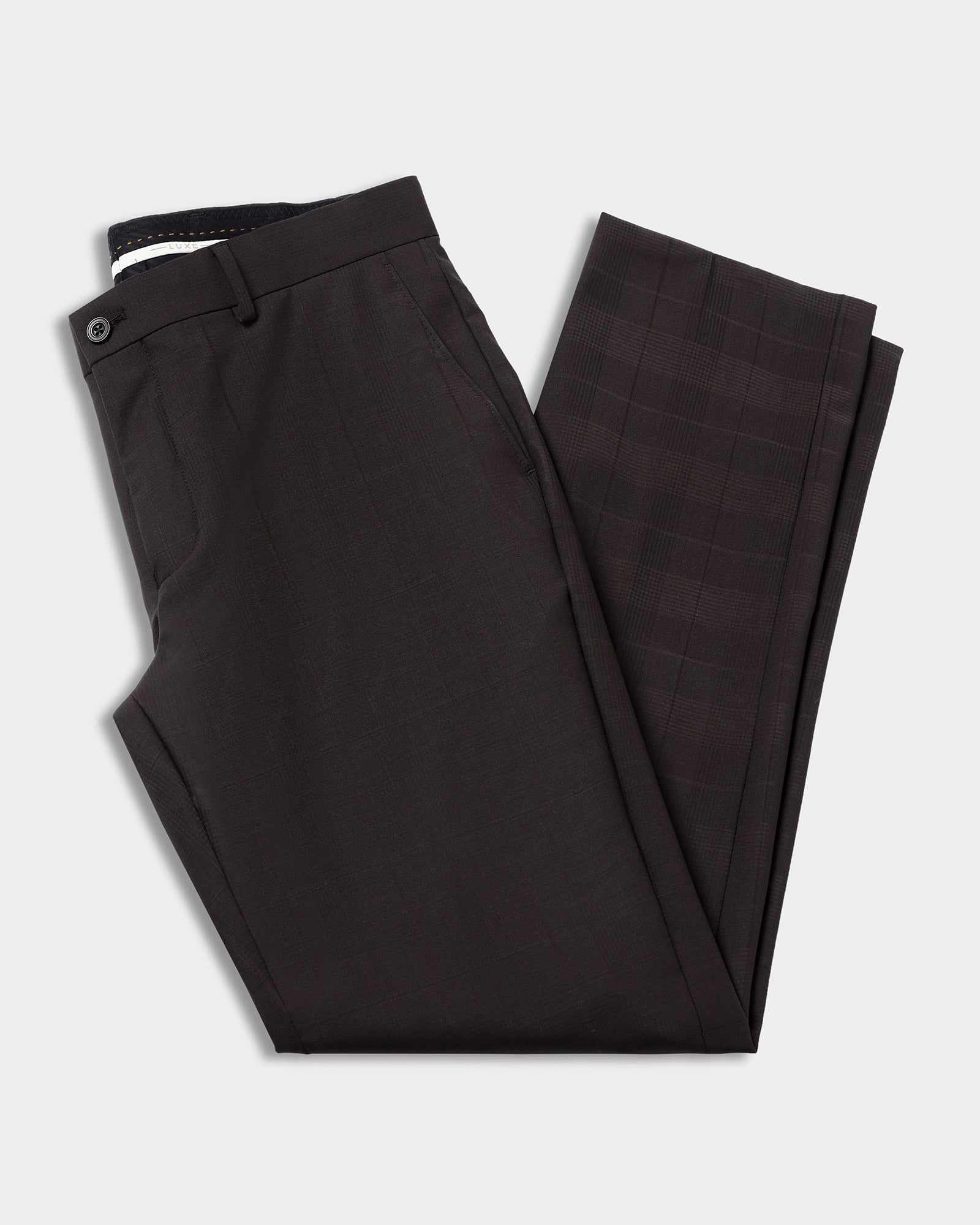 Brown Luxe Check Trouser - Kobel