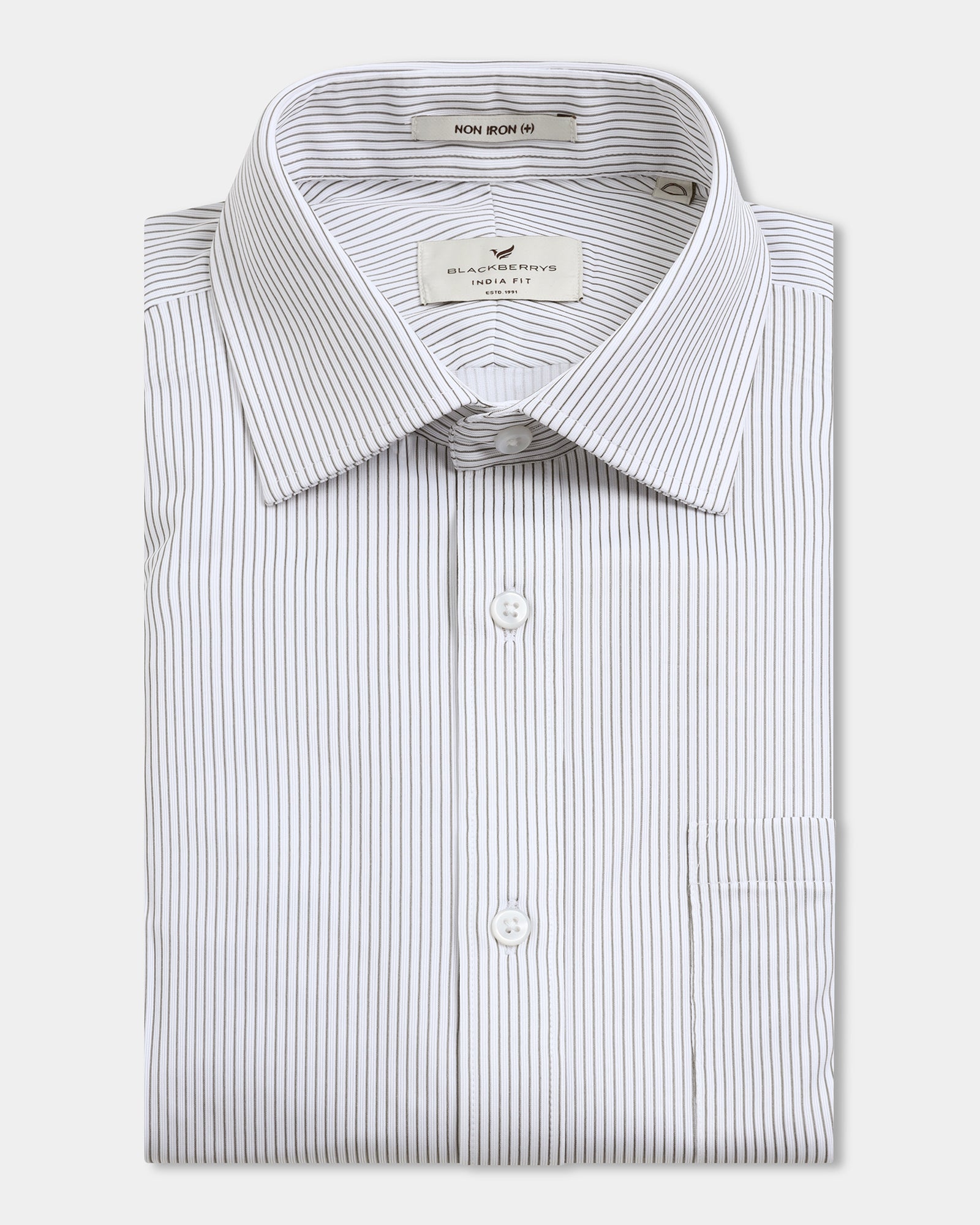 Brown Non Iron Stripe Shirt - Epic E