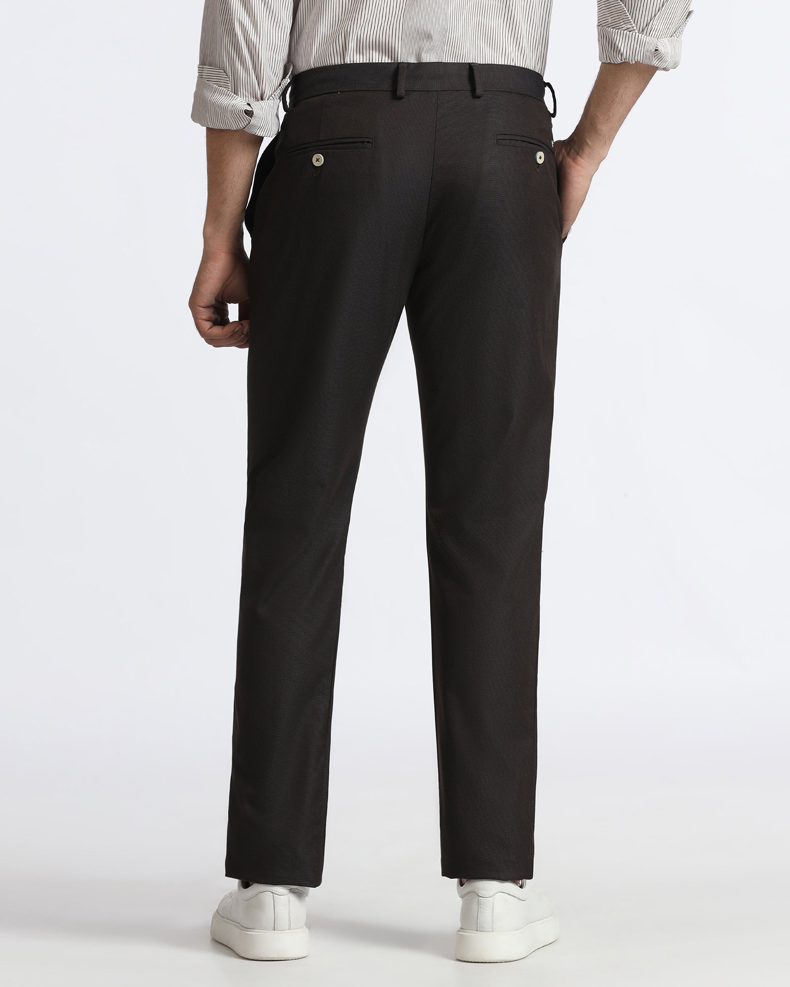 Brown Non Iron Textured Khakis - Ohio