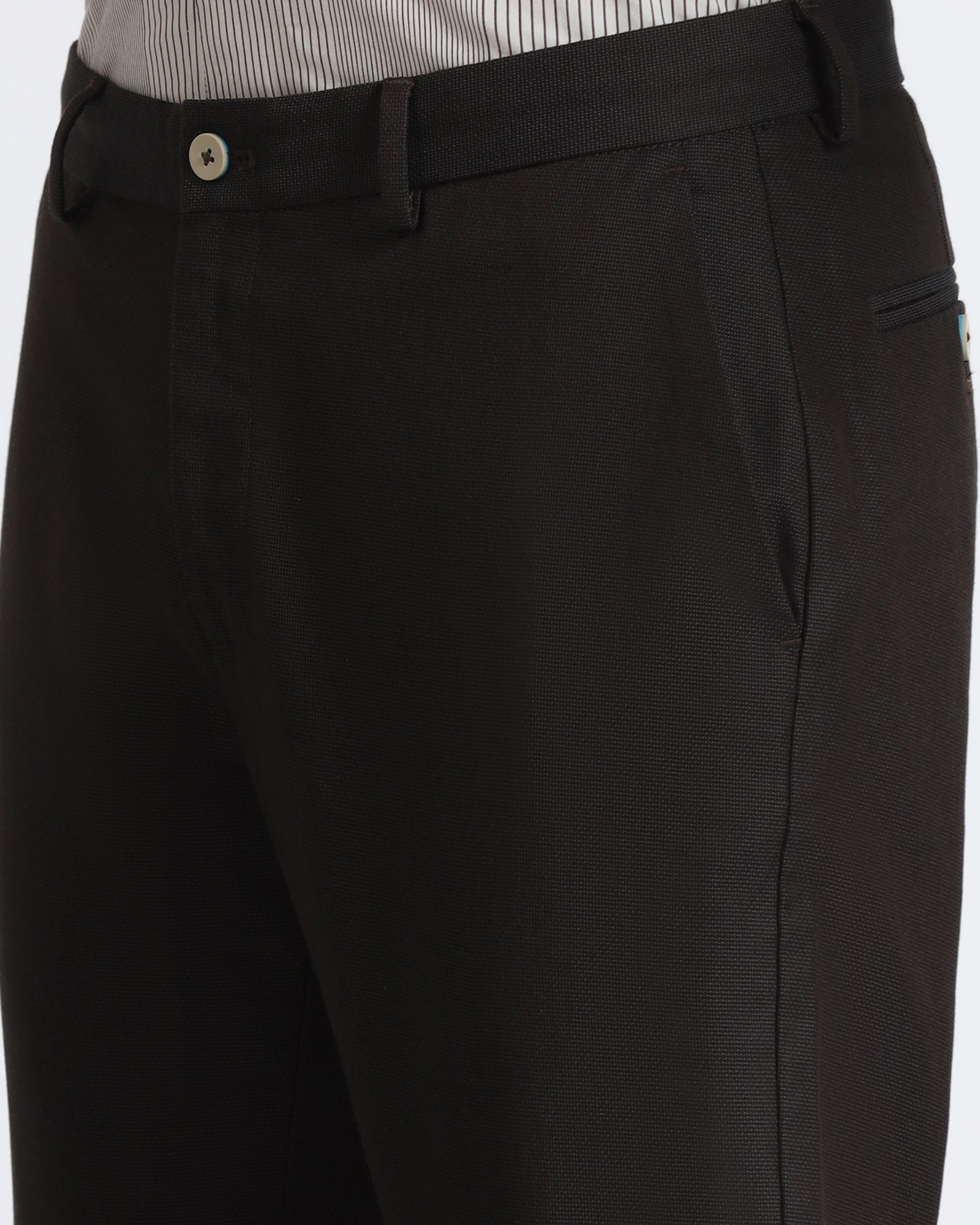 Brown Non Iron Textured Khakis - Ohio