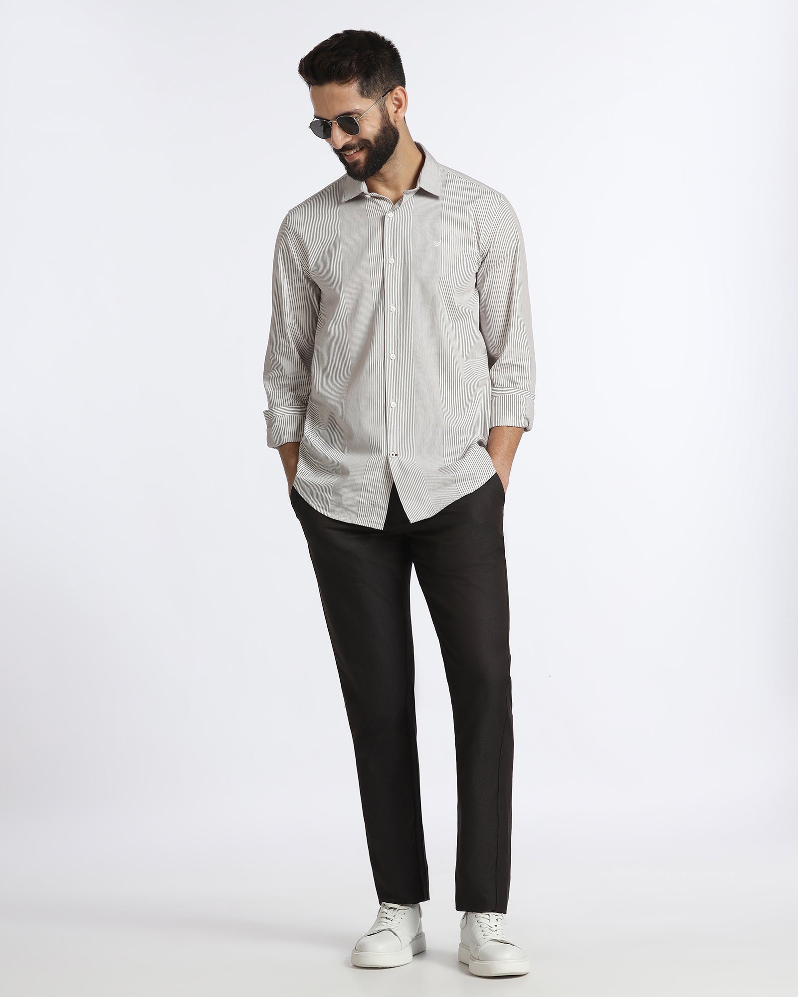 Brown Non Iron Textured Khakis - Ohio