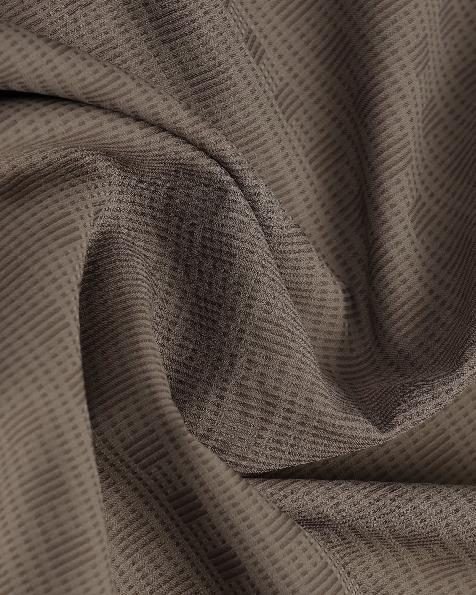 Brown Non Iron Textured Shirt - Reform