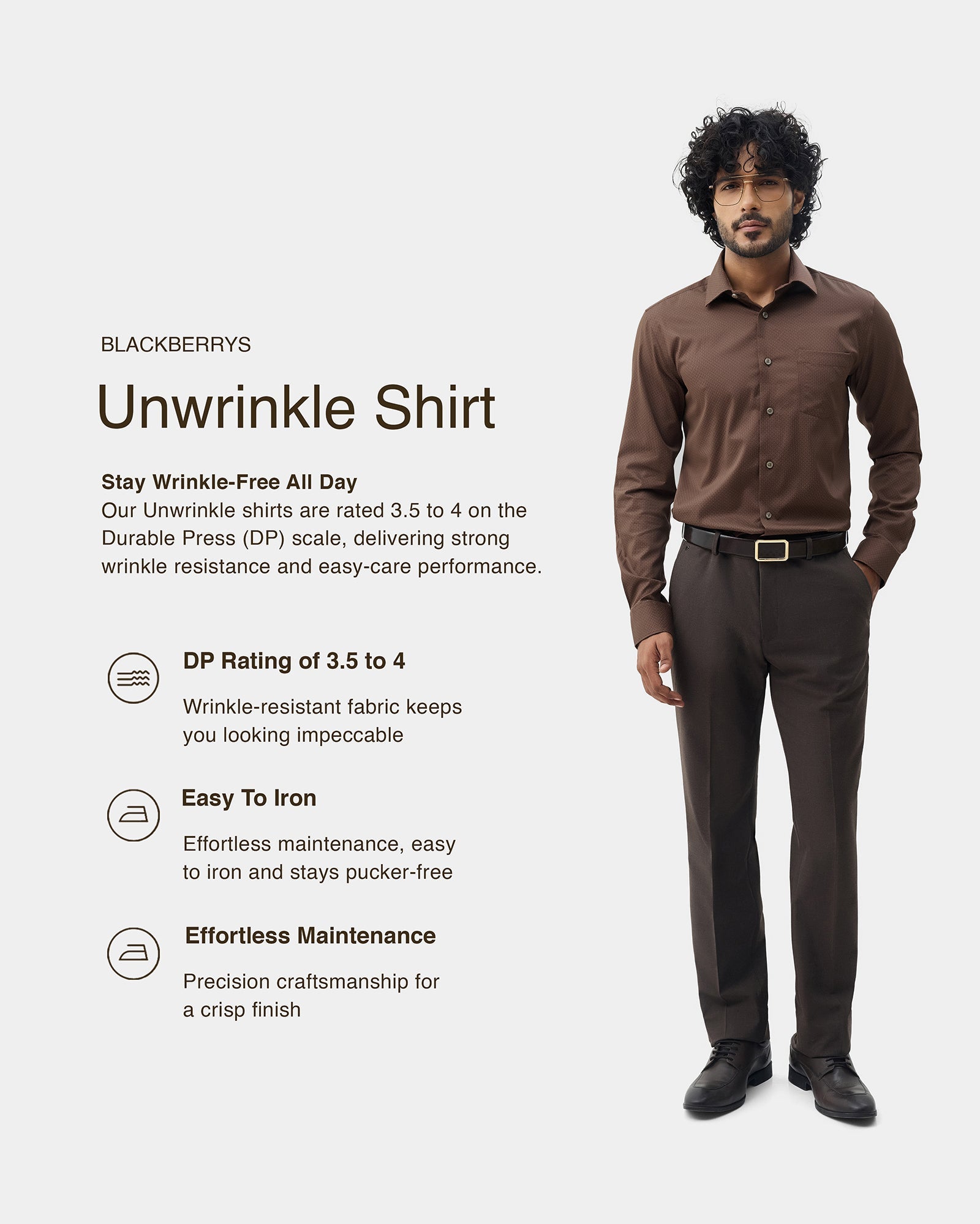 Brown Printed Shirt - Basis