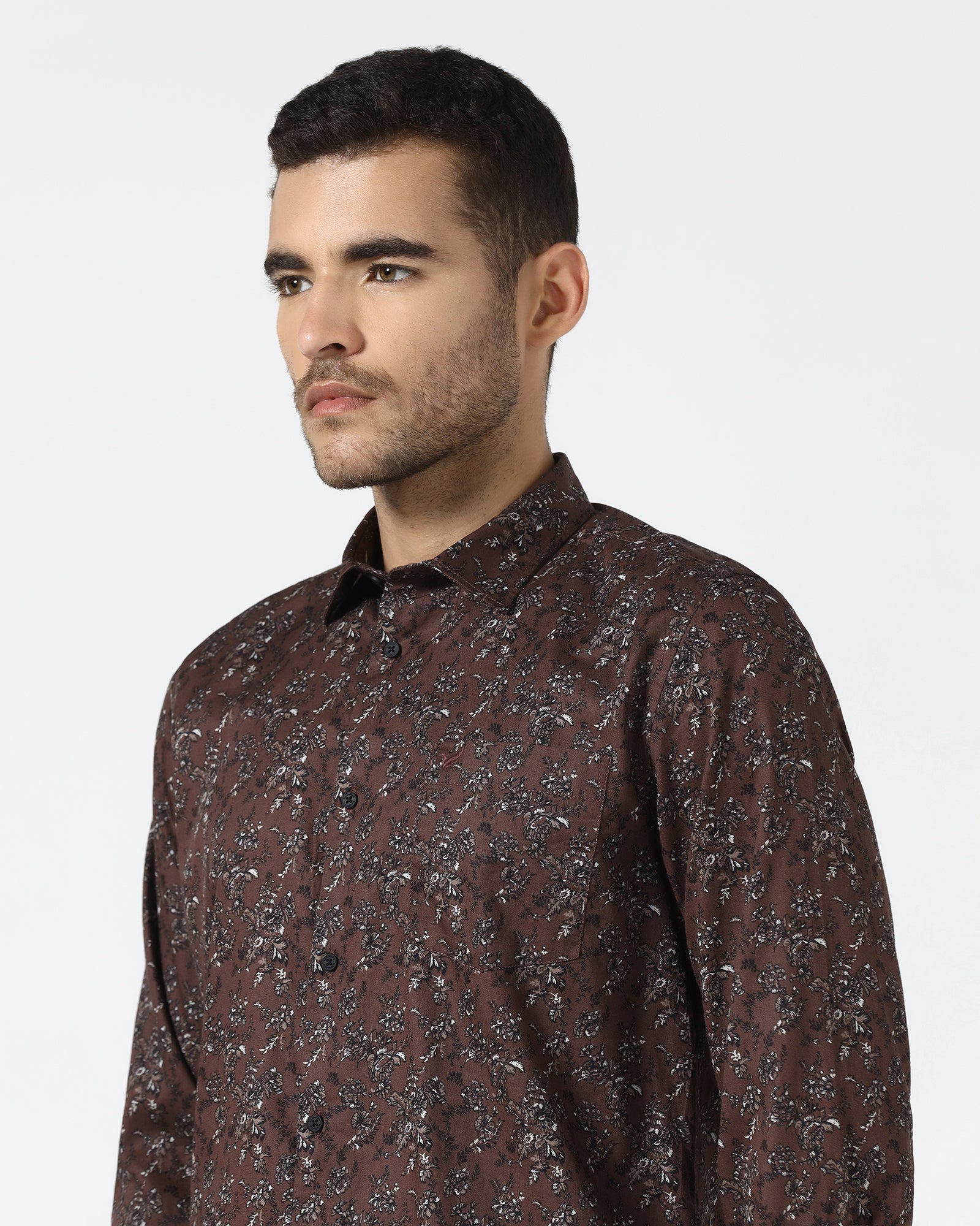 Brown Printed Shirt - Lionel