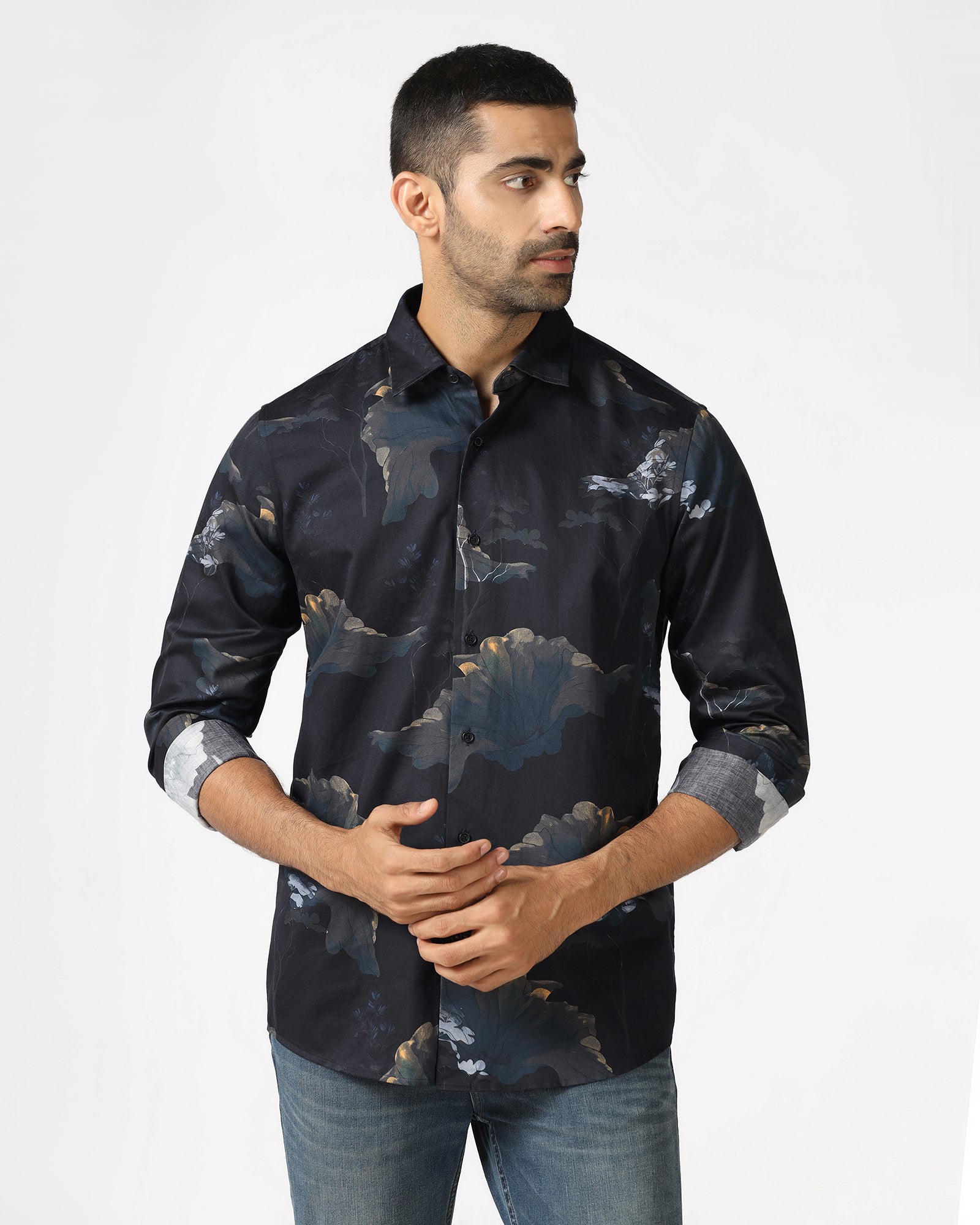 Brown Printed Shirt - Rodion