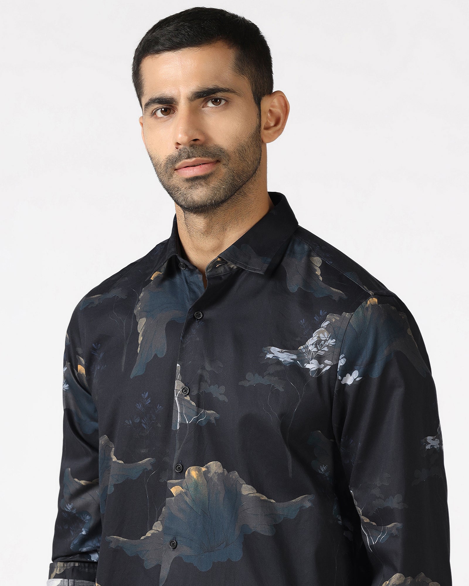 Brown Printed Shirt - Rodion