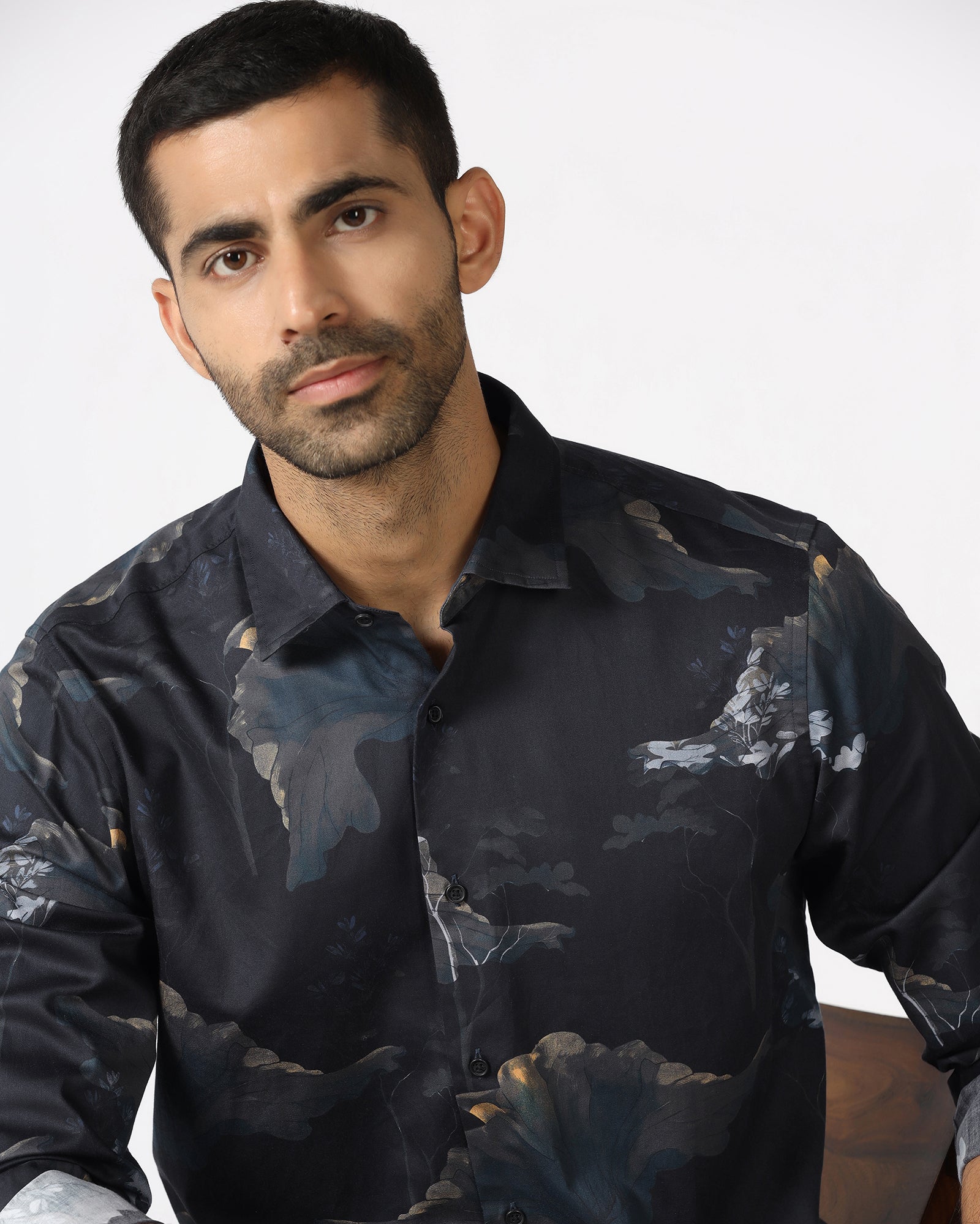 Brown Printed Shirt - Rodion