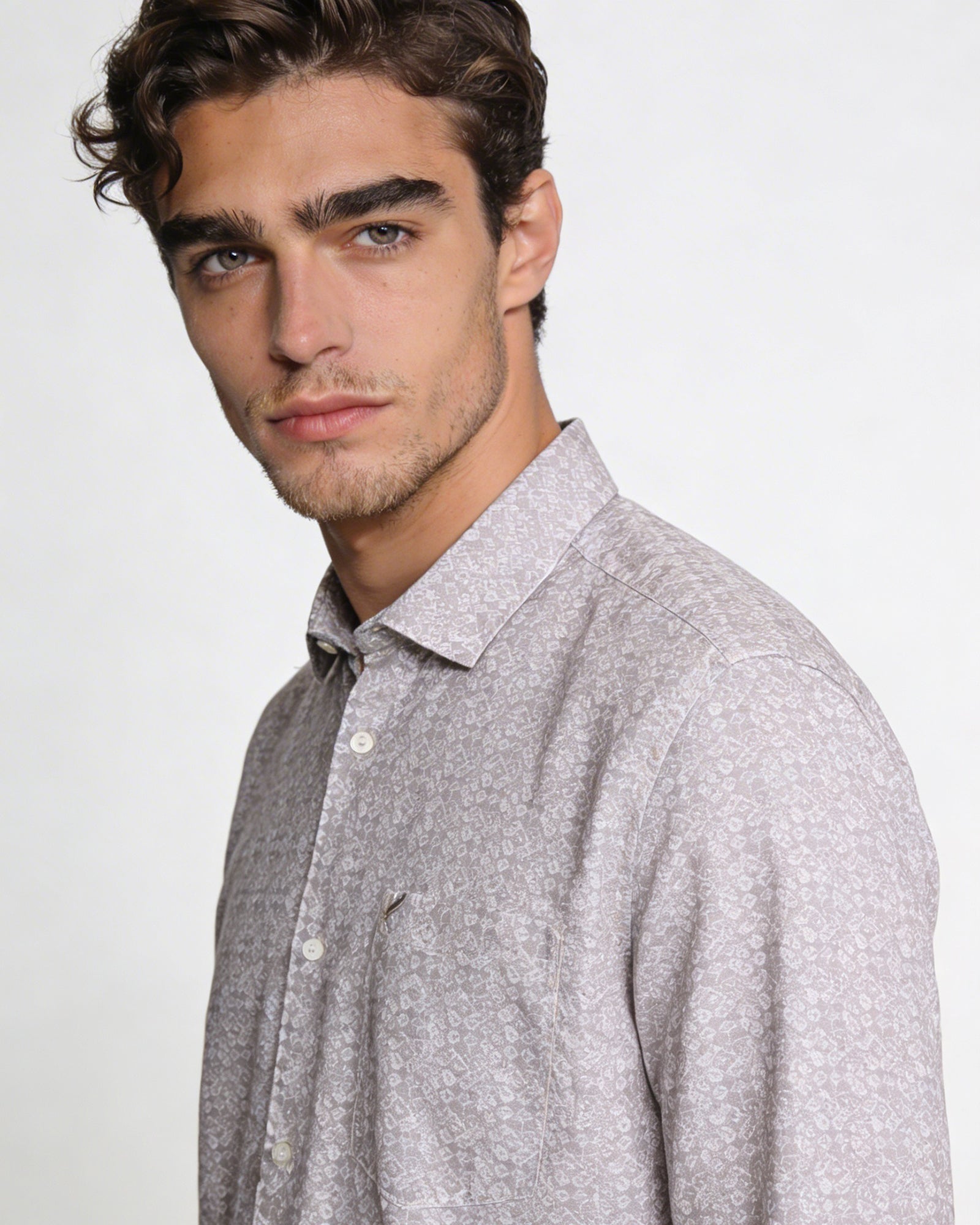 Brown Printed Shirt - Thomas