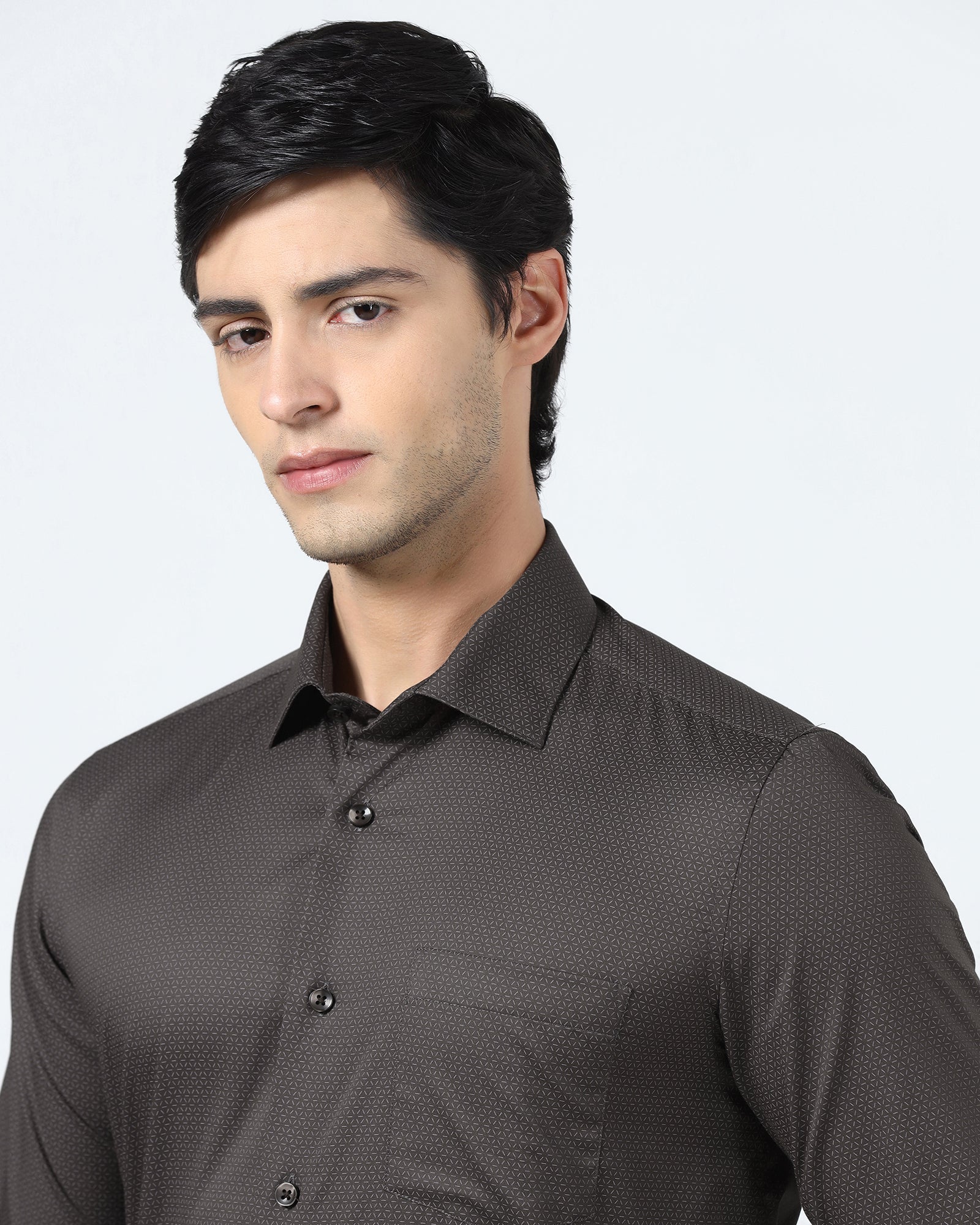Brown Printed Shirt - Welkon