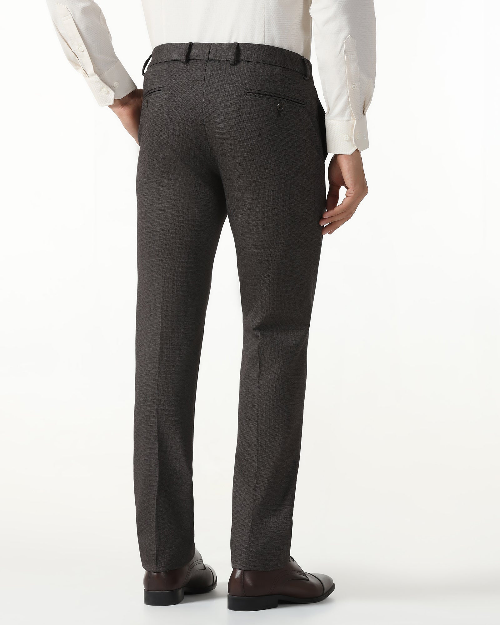 Brown Textured Trouser - Bira