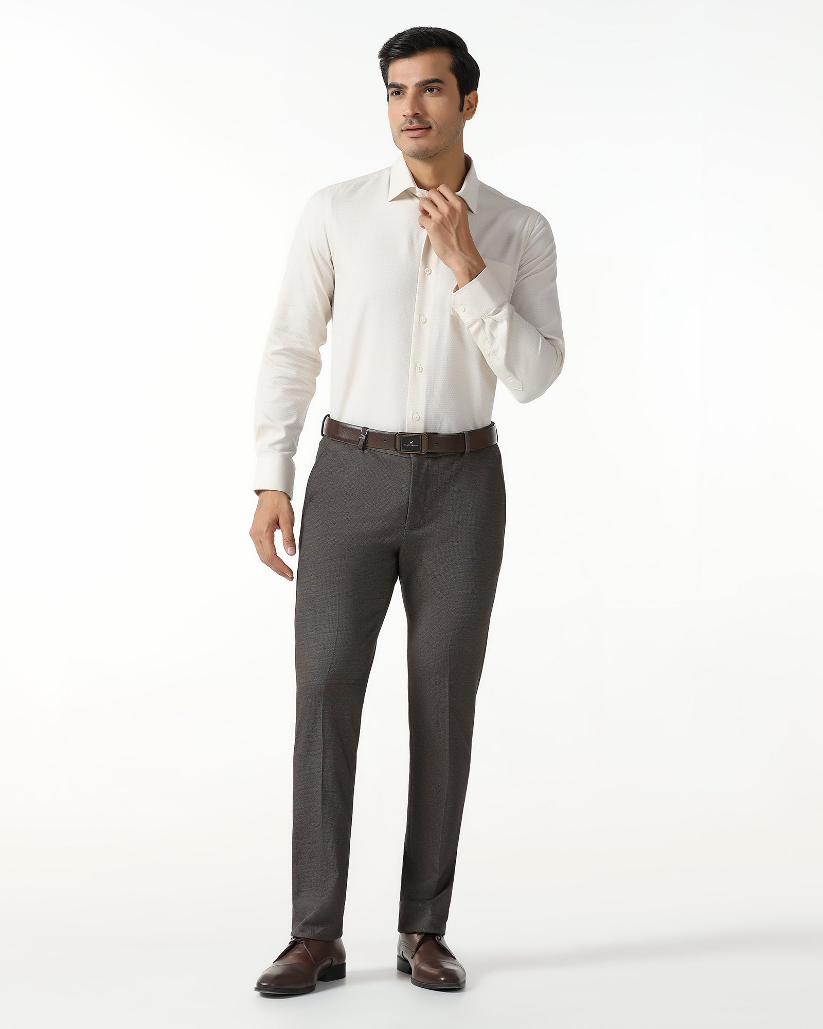 Brown Textured Trouser - Bira