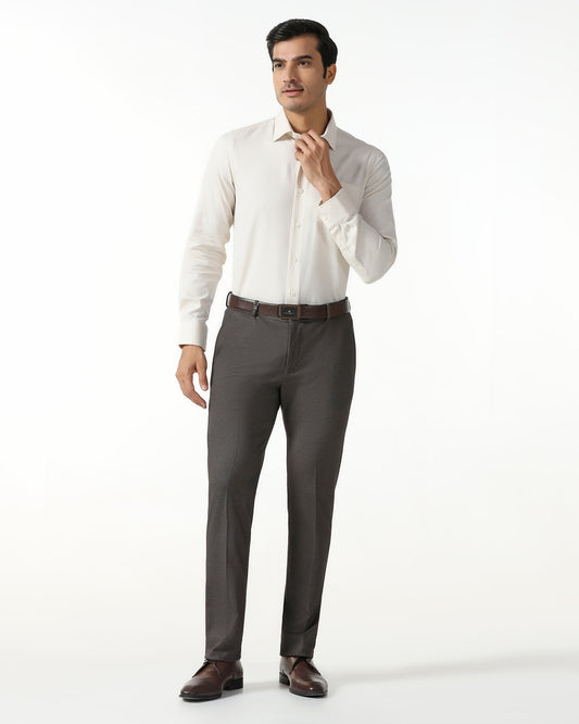 Brown Textured Trouser - Bira
