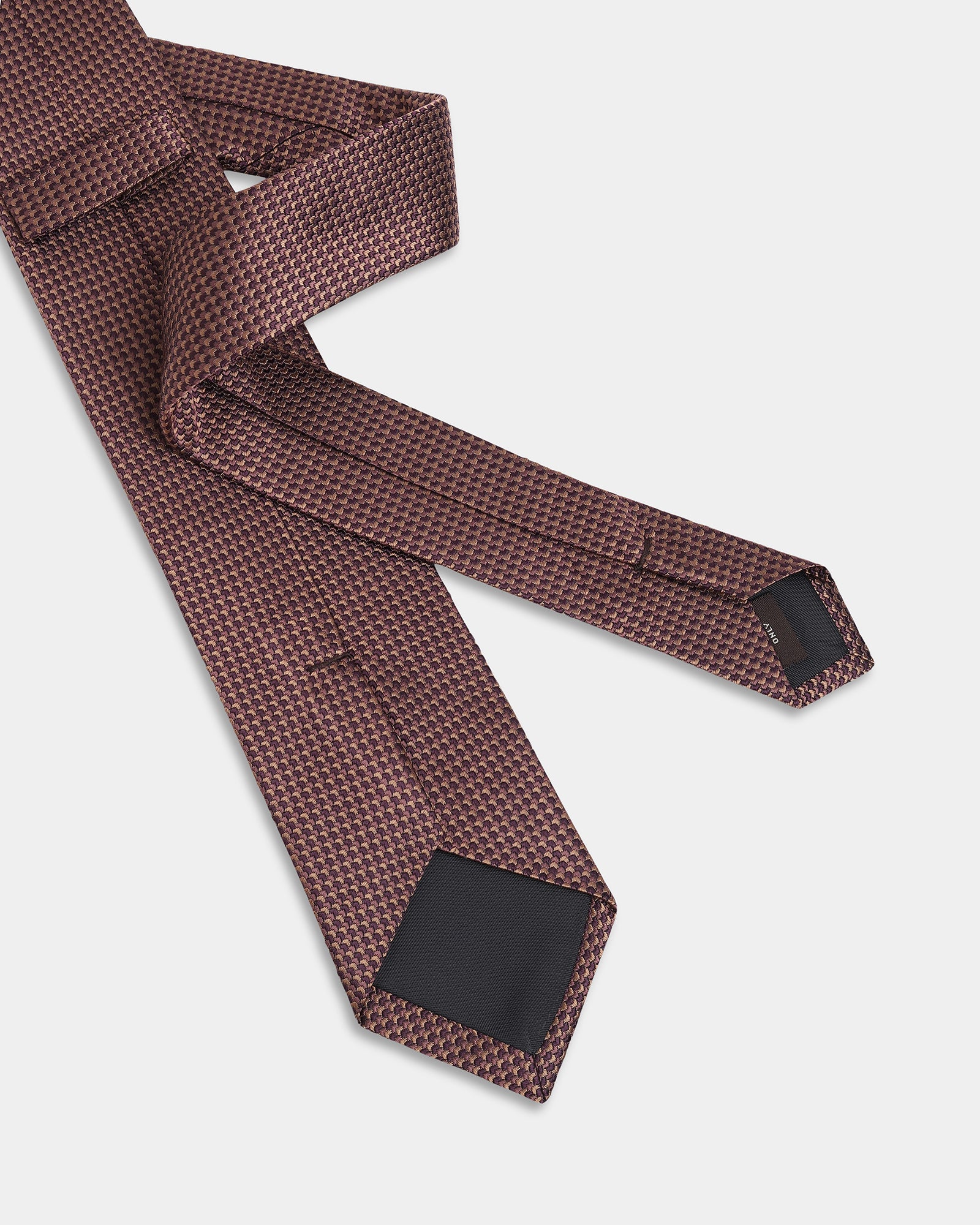 Brown Silk Jacquard Tie - Alba