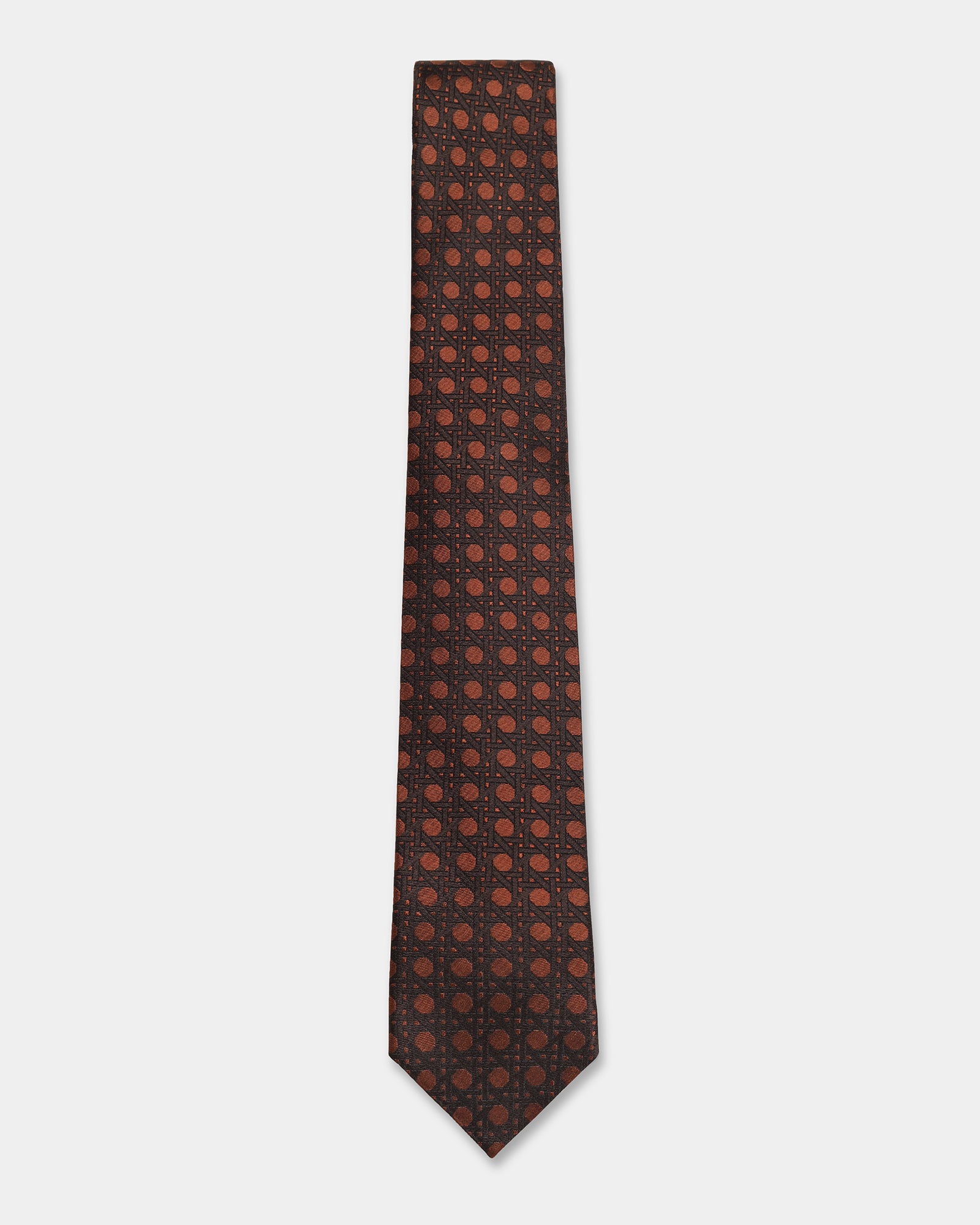 Brown Silk Jacquard Tie - Willet