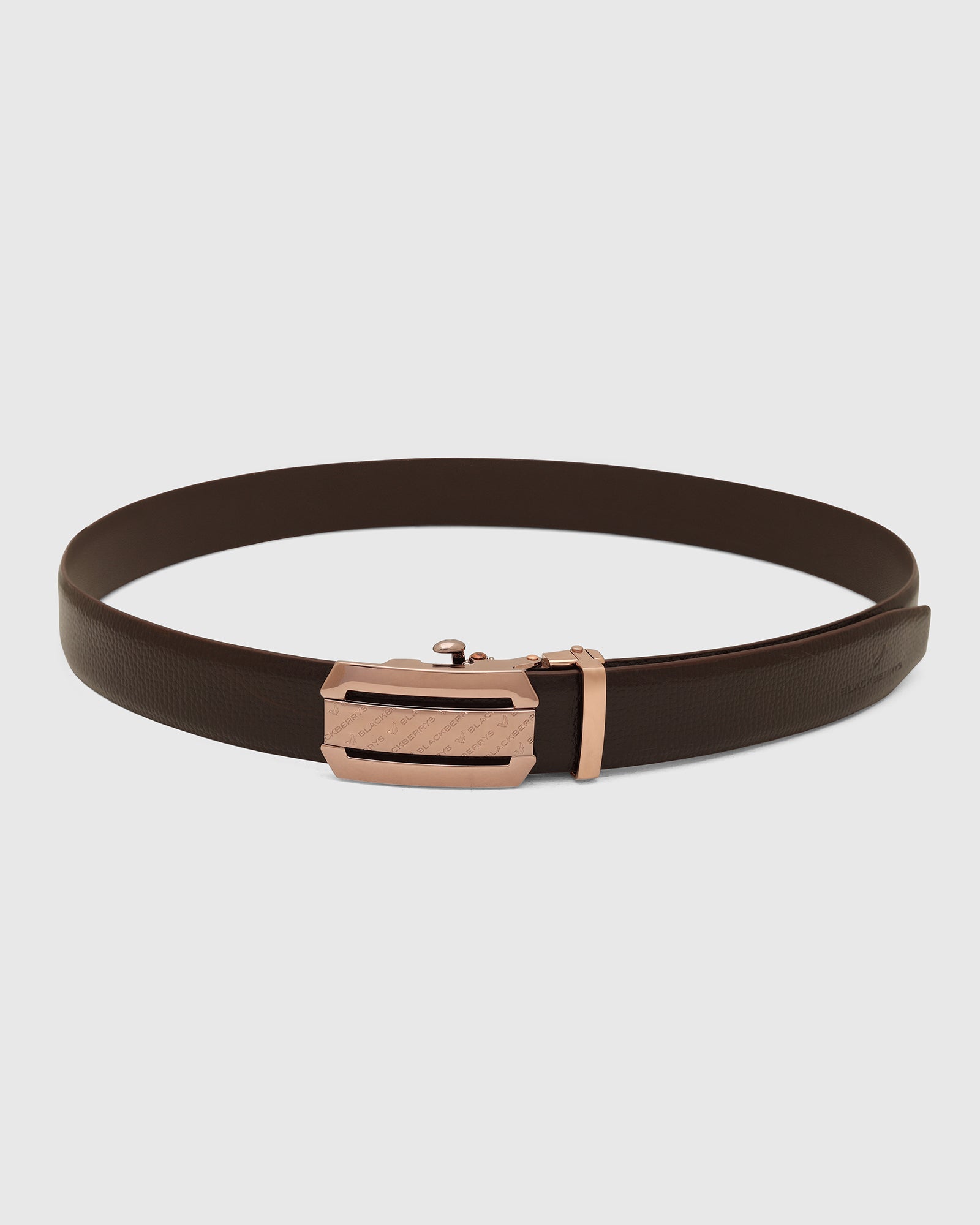 Leather Brown Solid Belt - Wolfgang