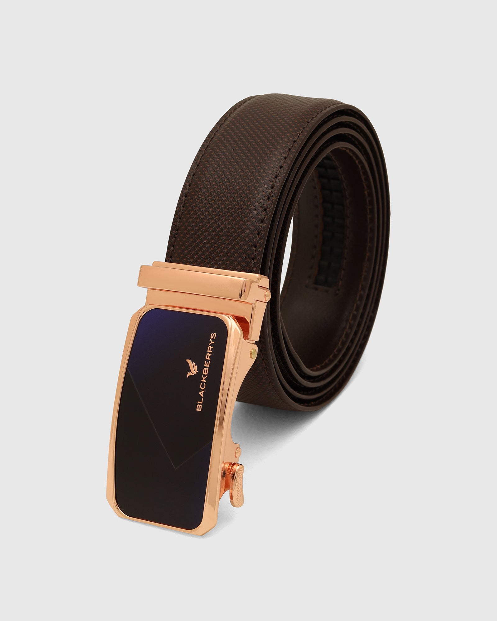 Leather Brown Solid Belt - Wrenley