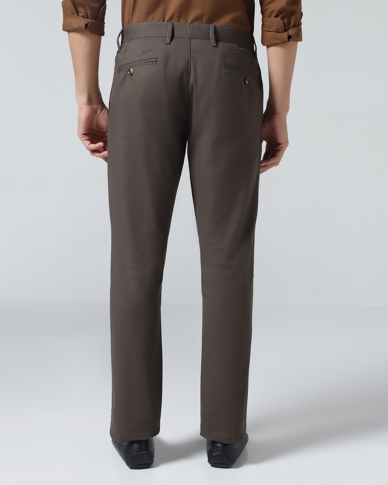 Brown Solid Khakis - Marley