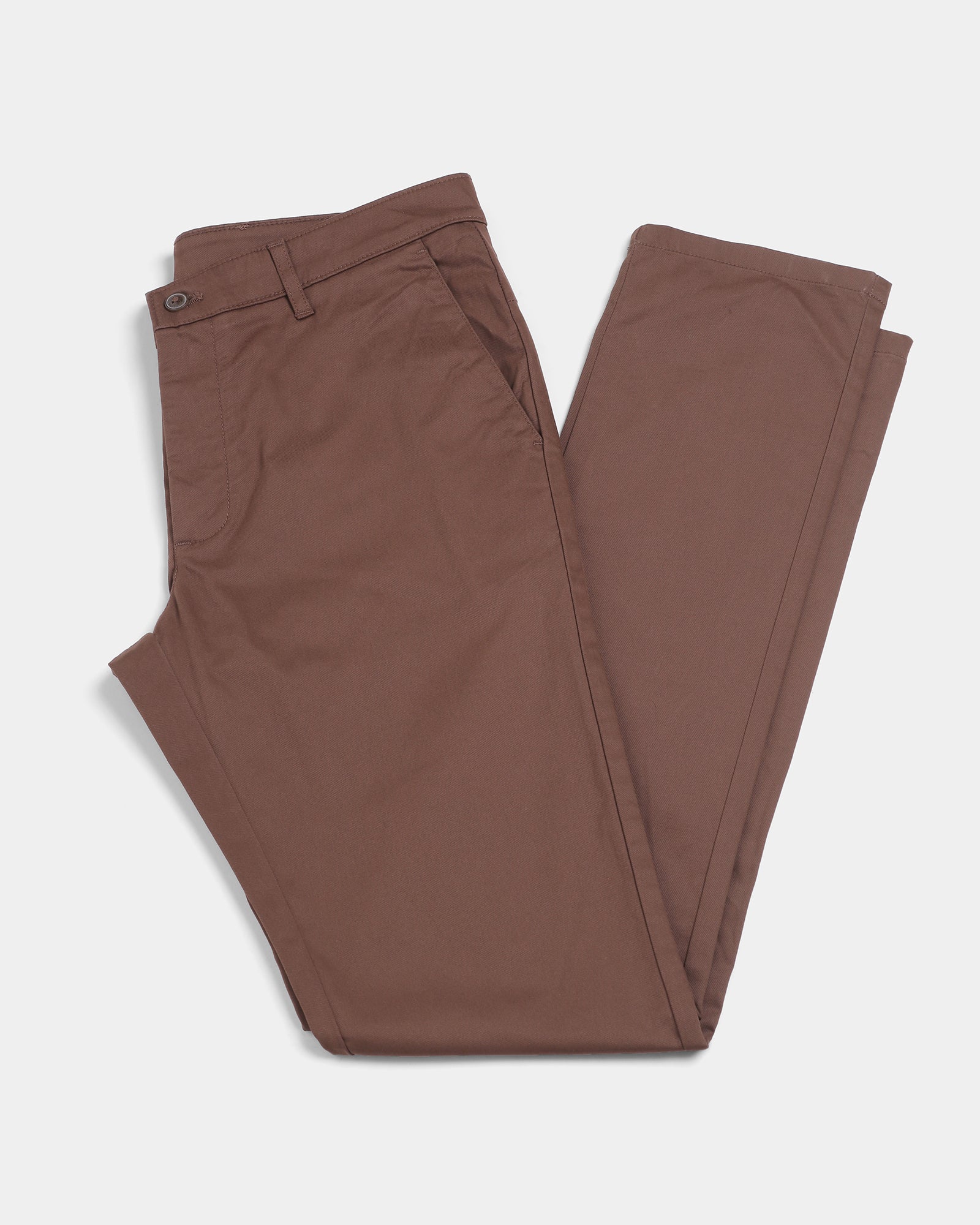 Brown Solid Khakis - Sinai