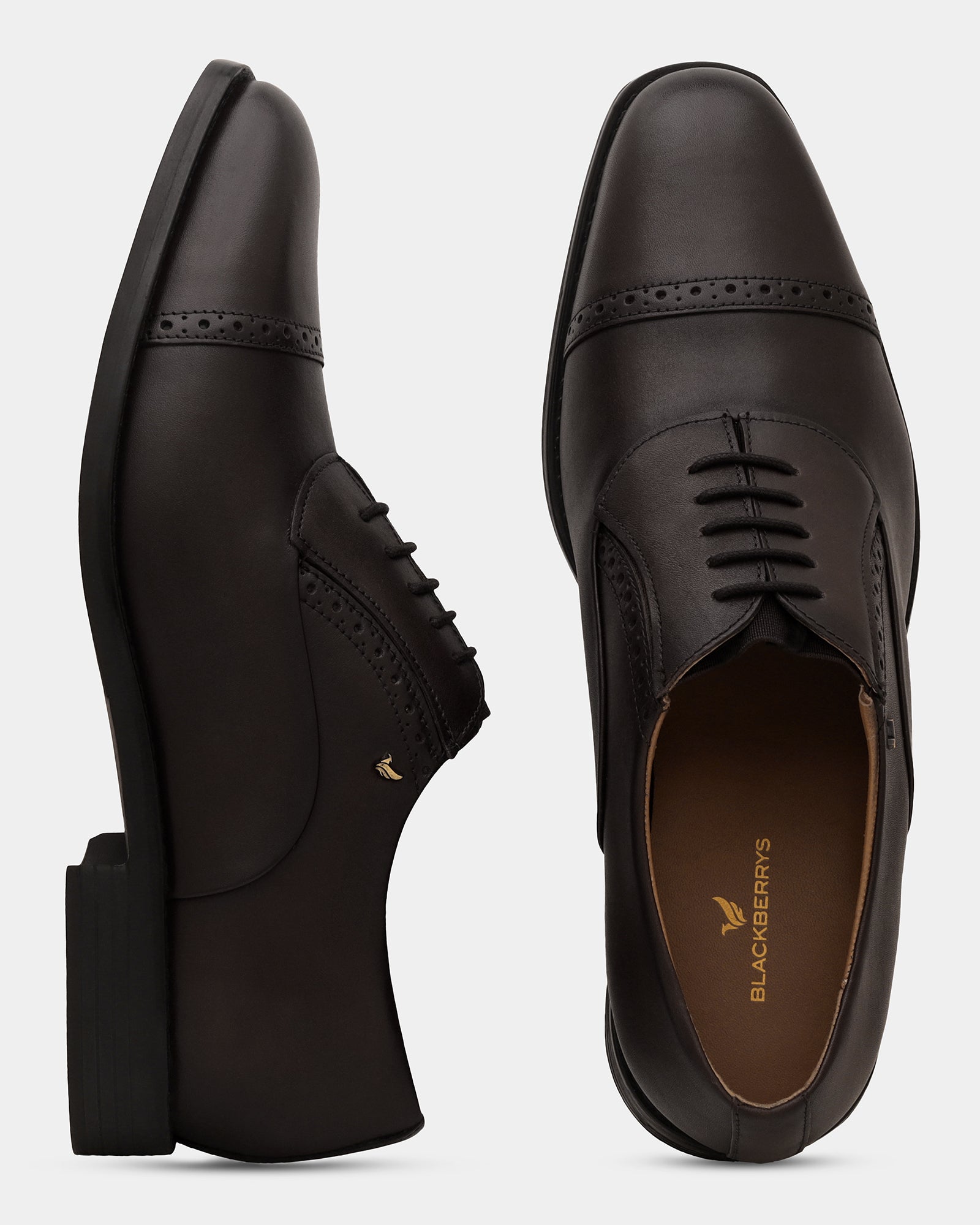 Brown Solid Oxford Shoes - Wesliee