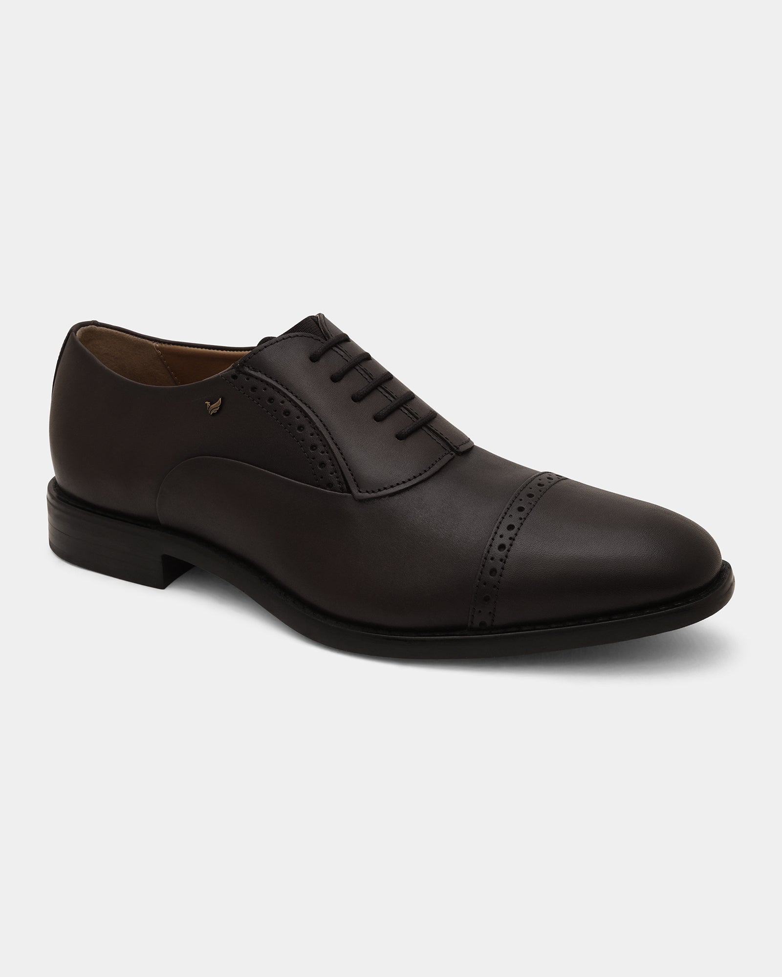 Brown Solid Oxford Shoes - Wesliee