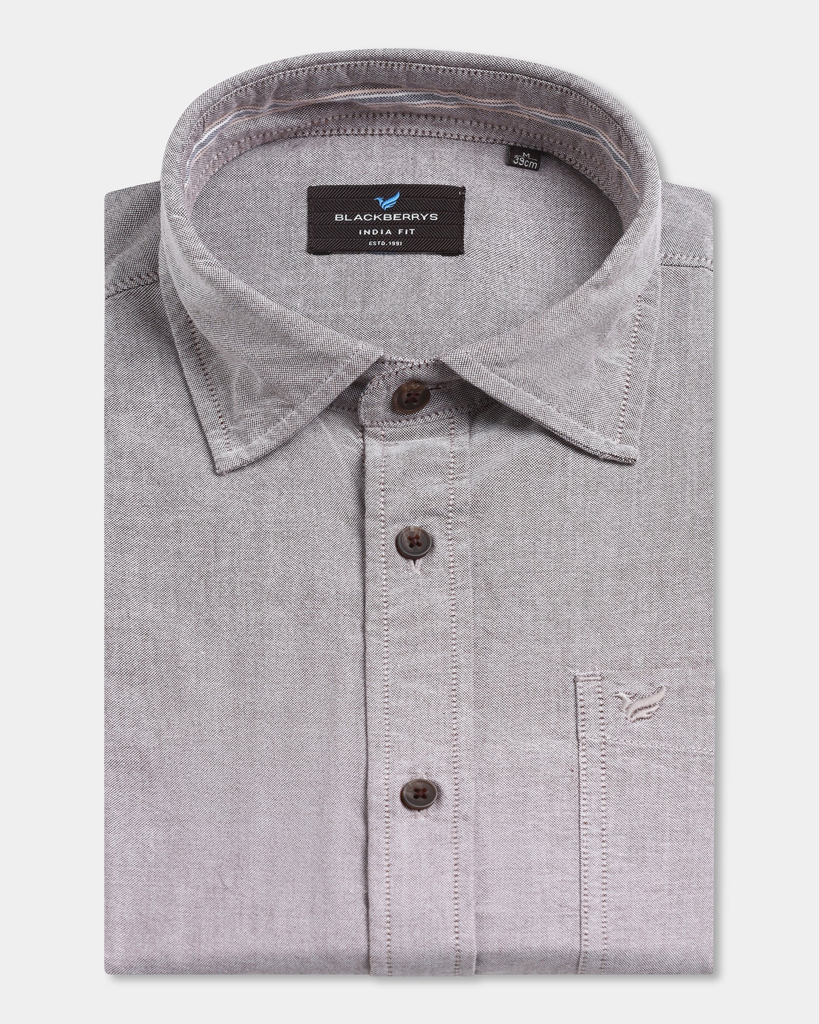 Brown Solid Shirt - Laos