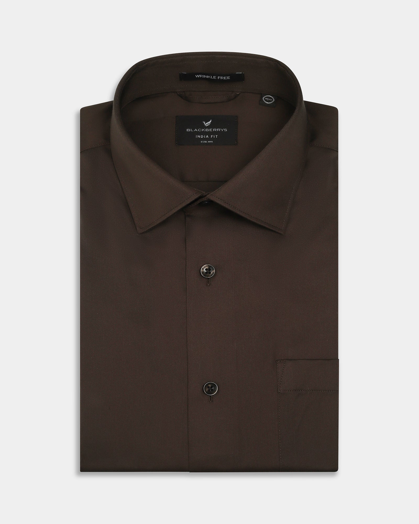 Brown Solid Shirt - Sylvia
