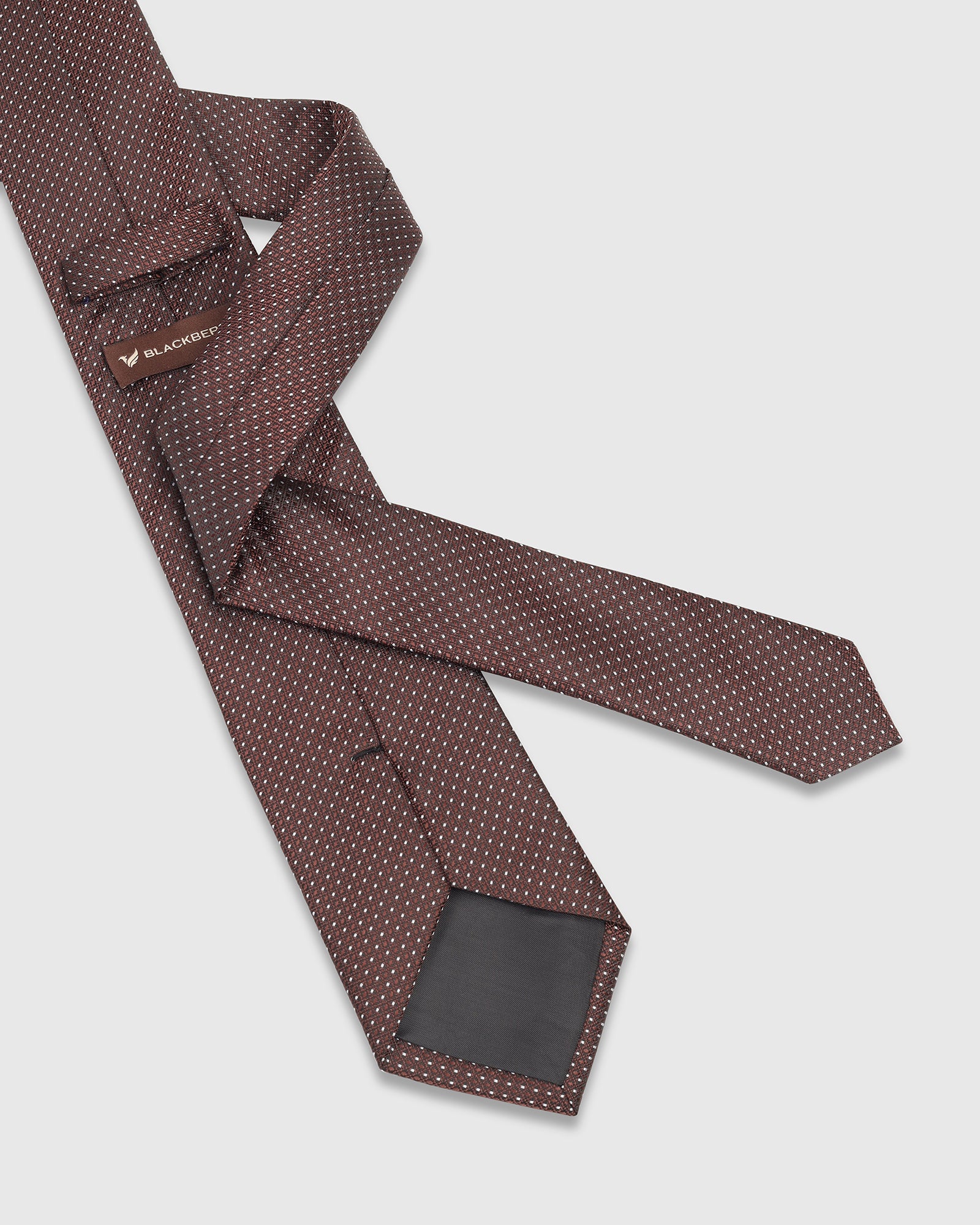 Brown Solid Tie - Widolan