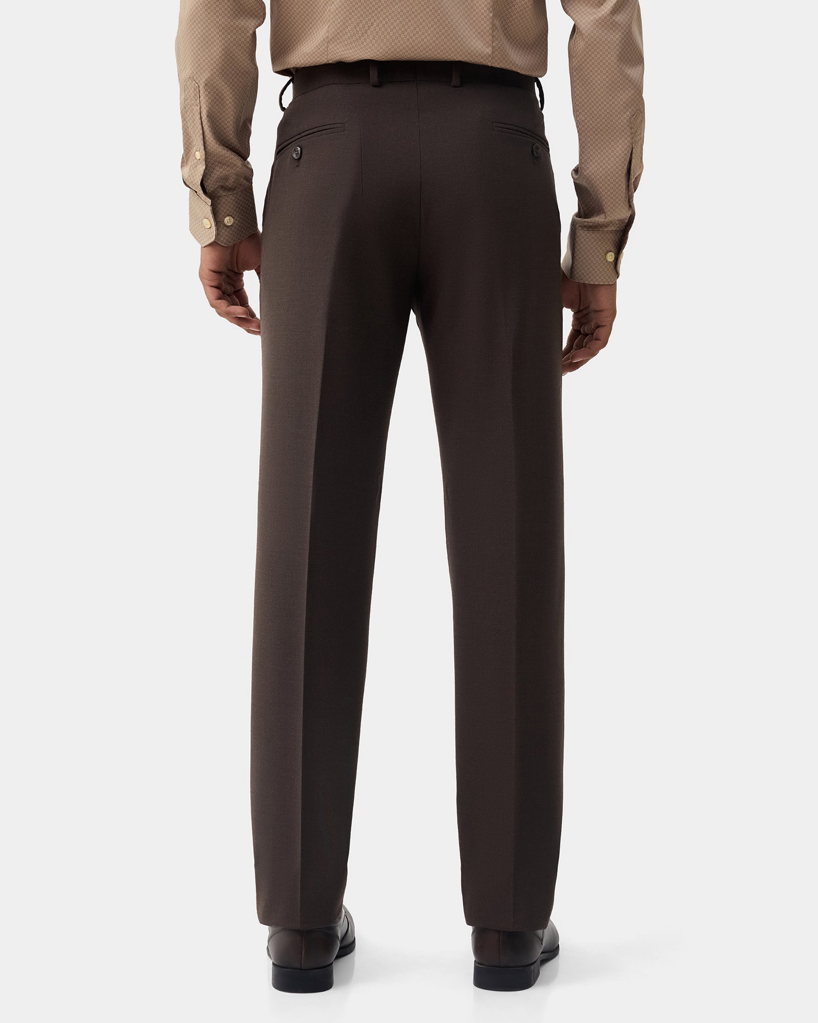 Brown Solid Trouser - Donny