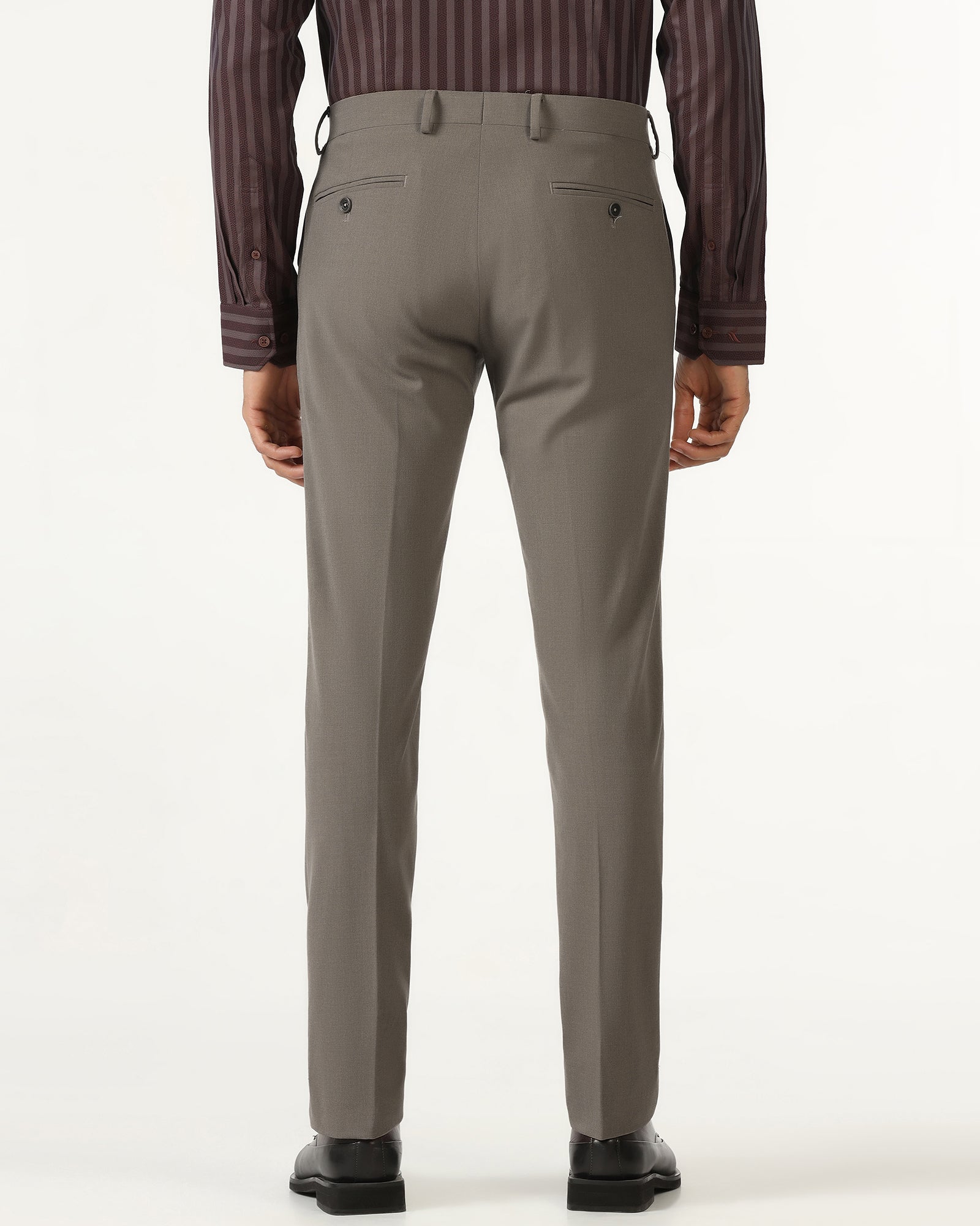 Brown Solid Trouser - Johny