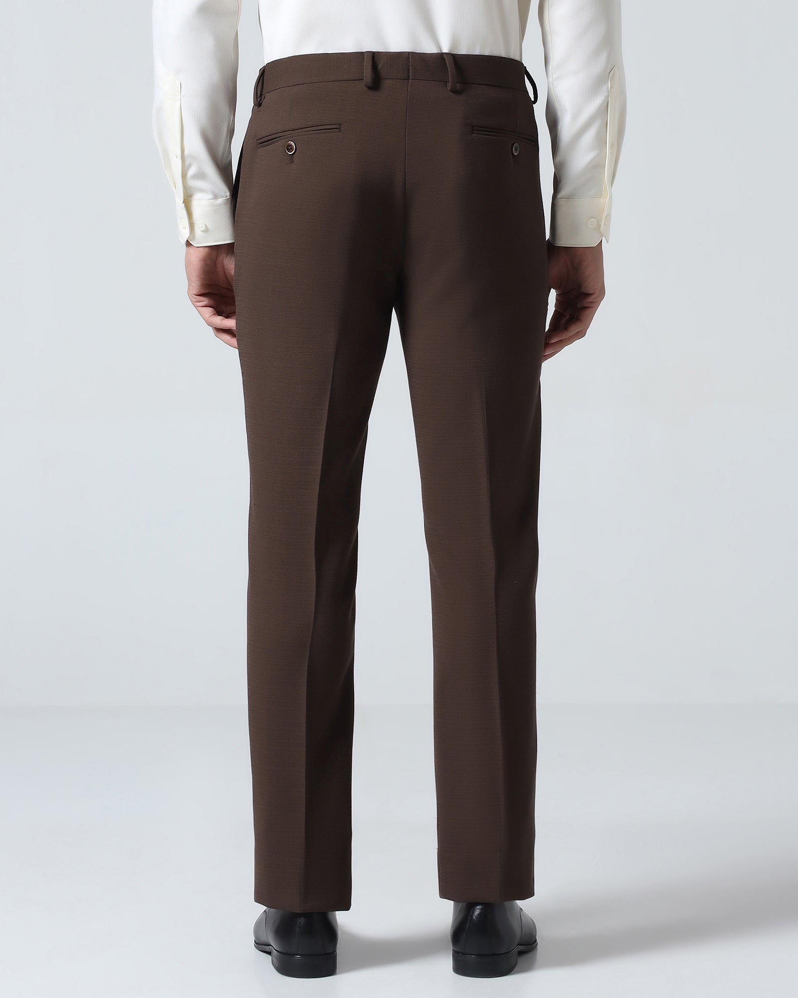 Brown Solid Trouser - Kings